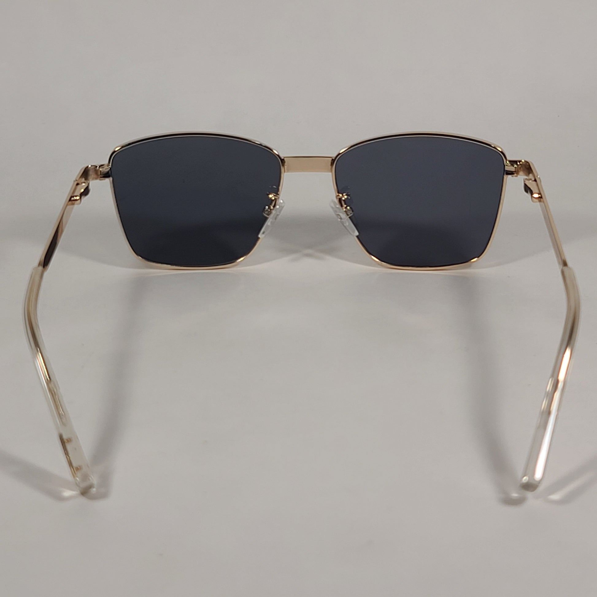 Le Specs Supastar Square Sunglasses Gold Tone Metal Frame Gray Tinted Lens LSP1902055 - Sunglasses