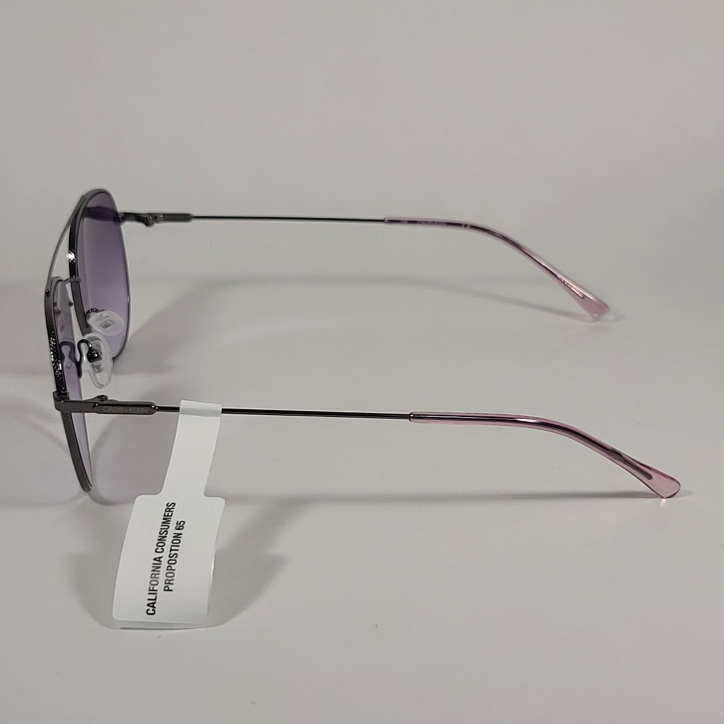 Calvin Klein CK20120S 008 Aviator Pilot Sunglasses Gunmetal Frame Purple Gradient Lens - Sunglasses