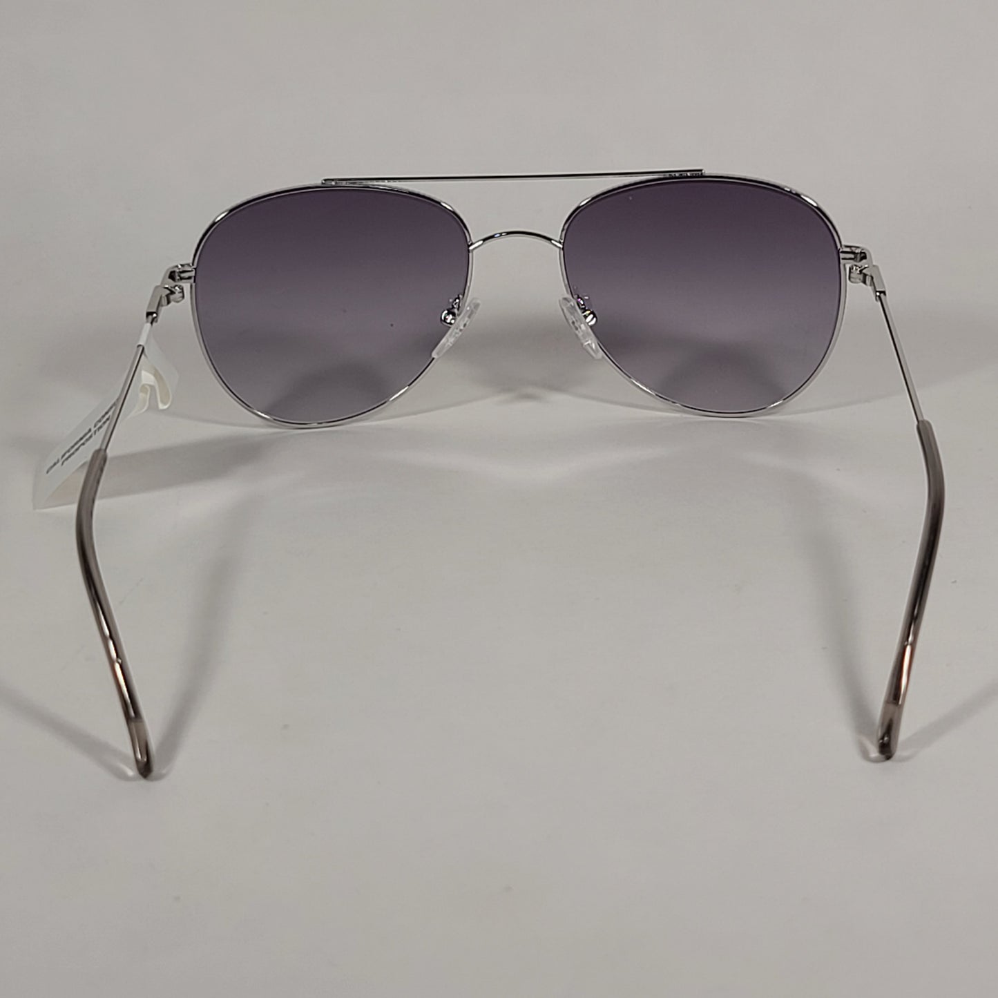 Calvin Klein CK20120S 045 Aviator Pilot Sunglasses Silver Frame Smoke Gradient Lens - Sunglasses