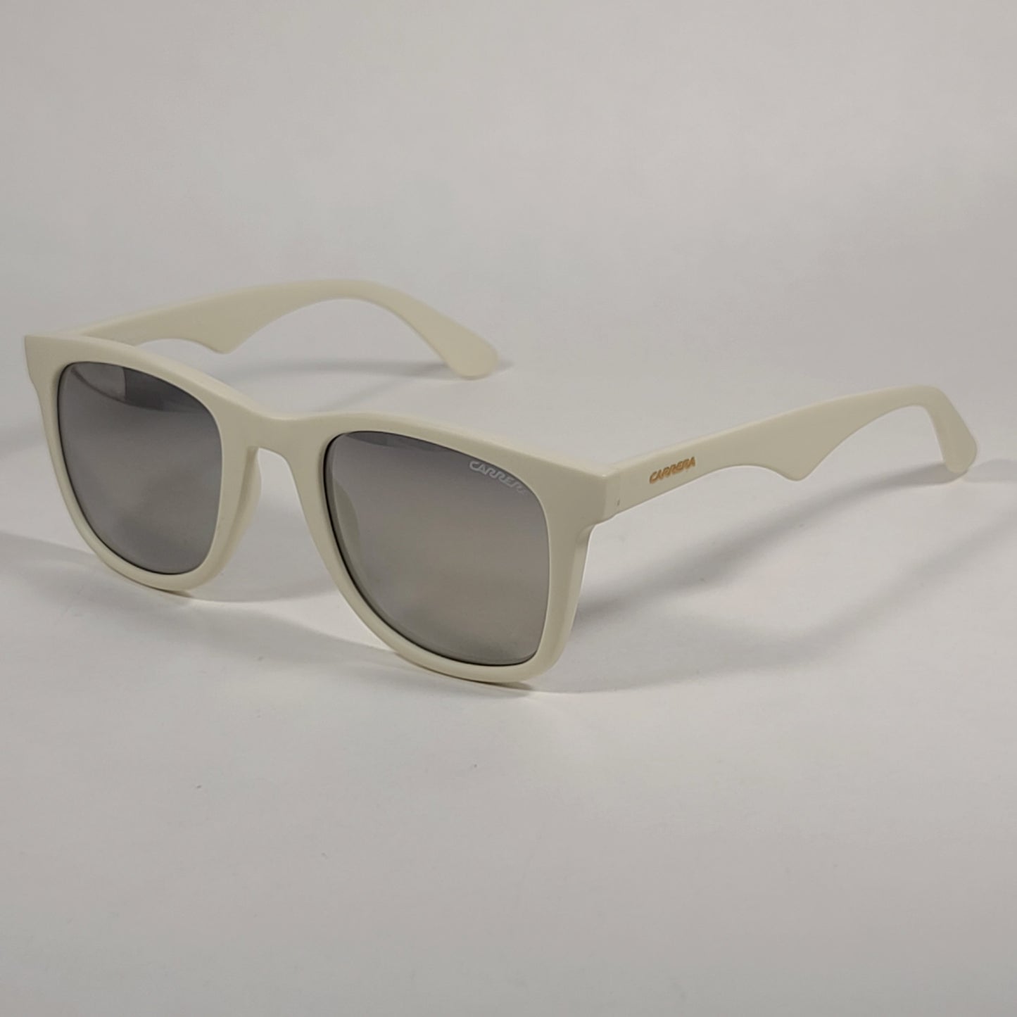 Carrera 6000/L Square Sunglasses Beige Ivory Optyl Frame Silver Mirror Lens 50mm - Sunglasses