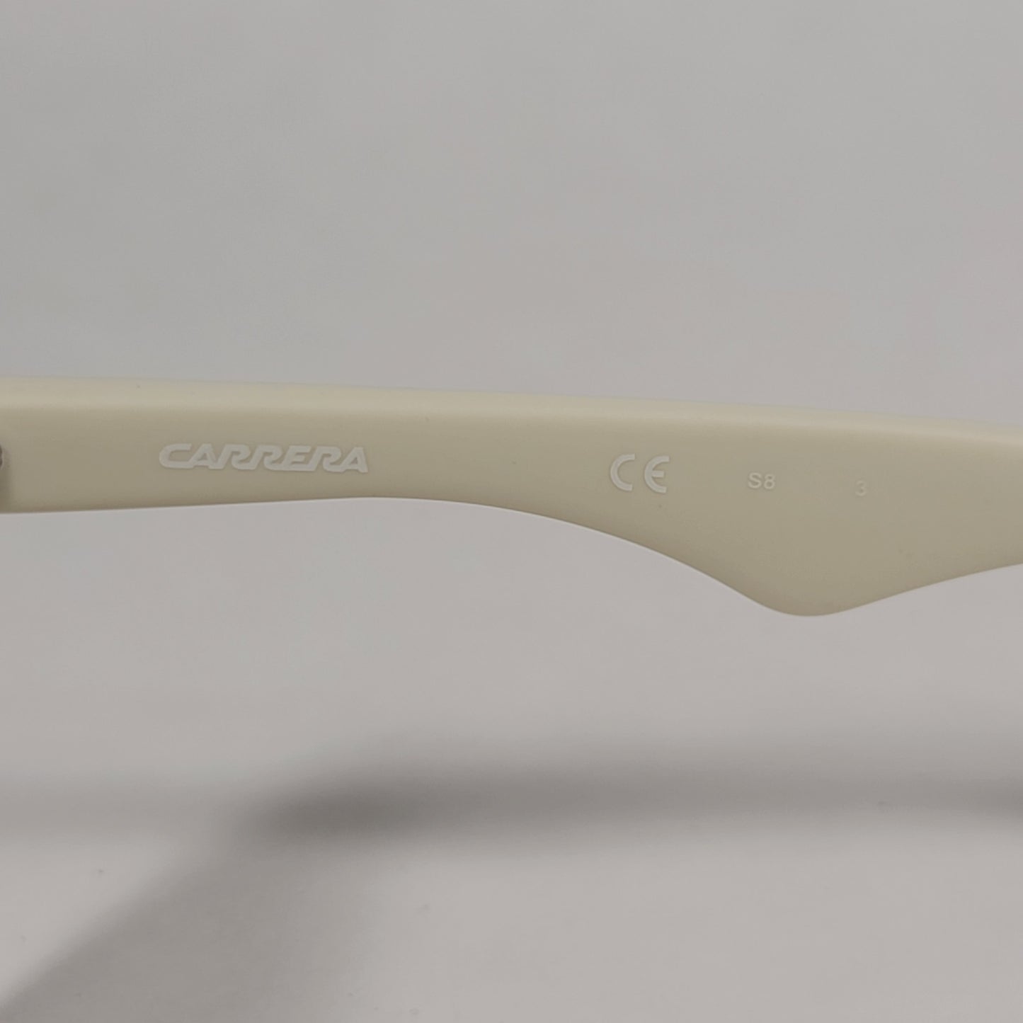 Carrera 6000/L Square Sunglasses Beige Ivory Optyl Frame Silver Mirror Lens 50mm - Sunglasses