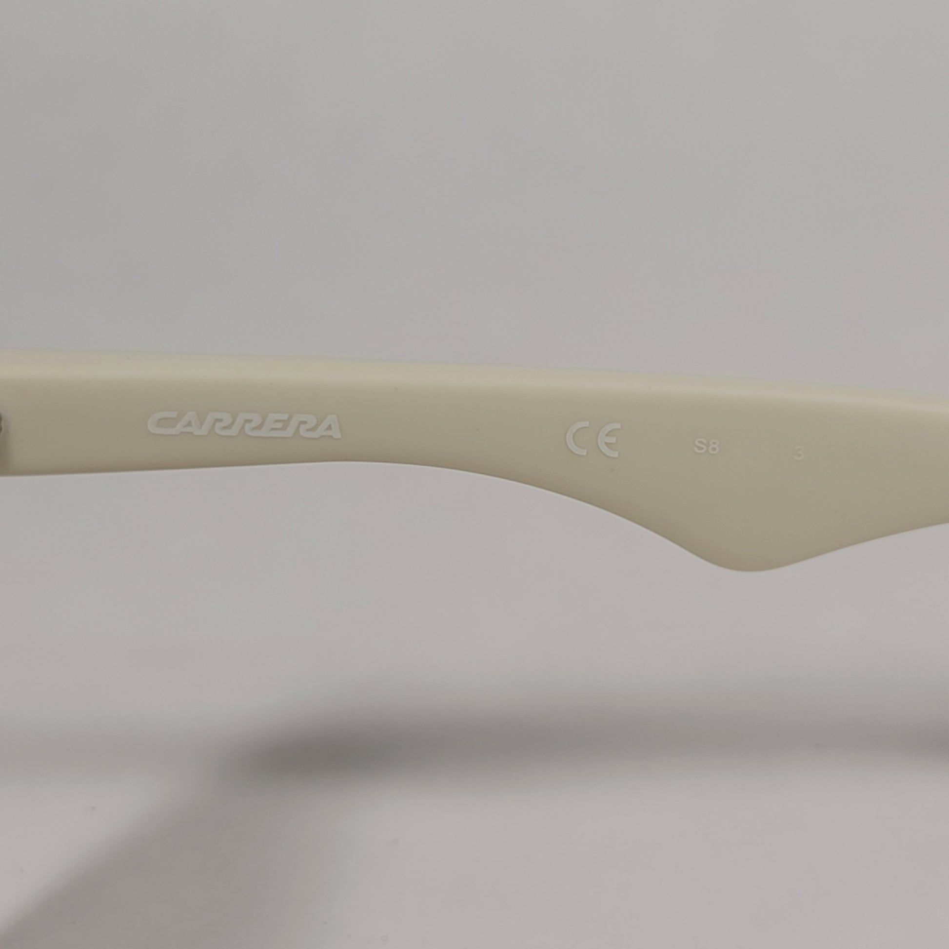 Carrera 6000/L Square Sunglasses Beige Ivory Optyl Frame Silver Mirror Lens 50mm - Sunglasses