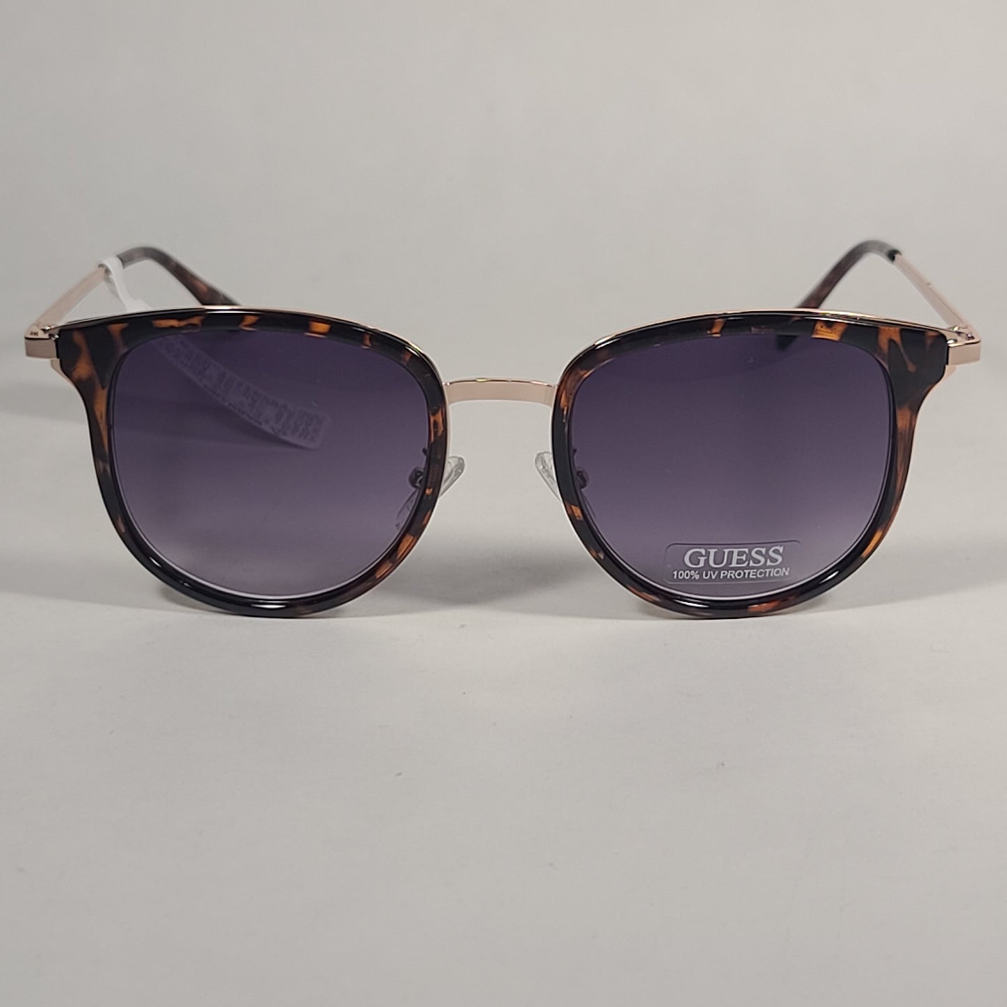 Guess Designer Sunglasses Brown Tortoise And Gold Frame Gray Smoke Gradient Lens GF0379 52B - Sunglasses