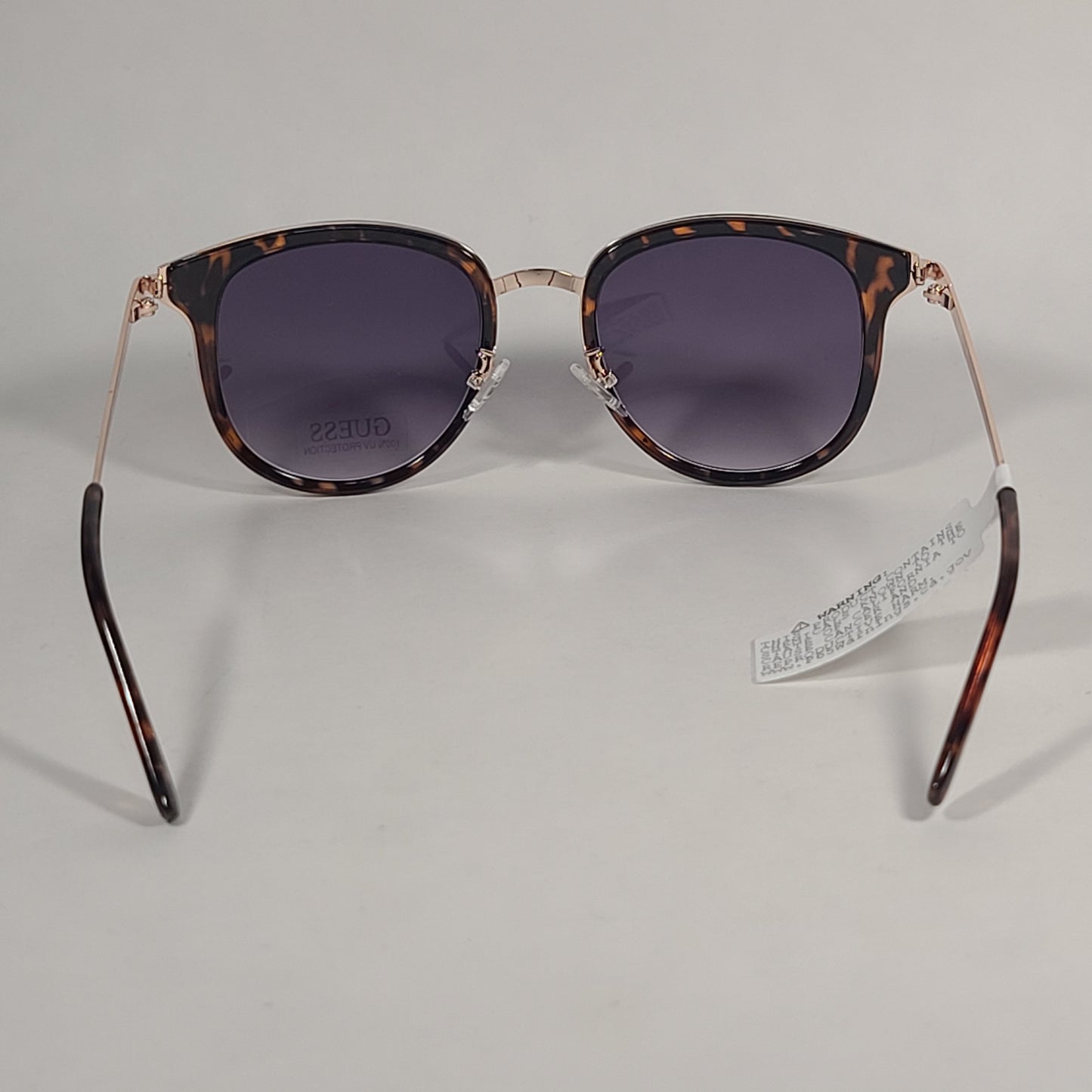 Guess Designer Sunglasses Brown Tortoise And Gold Frame Gray Smoke Gradient Lens GF0379 52B - Sunglasses