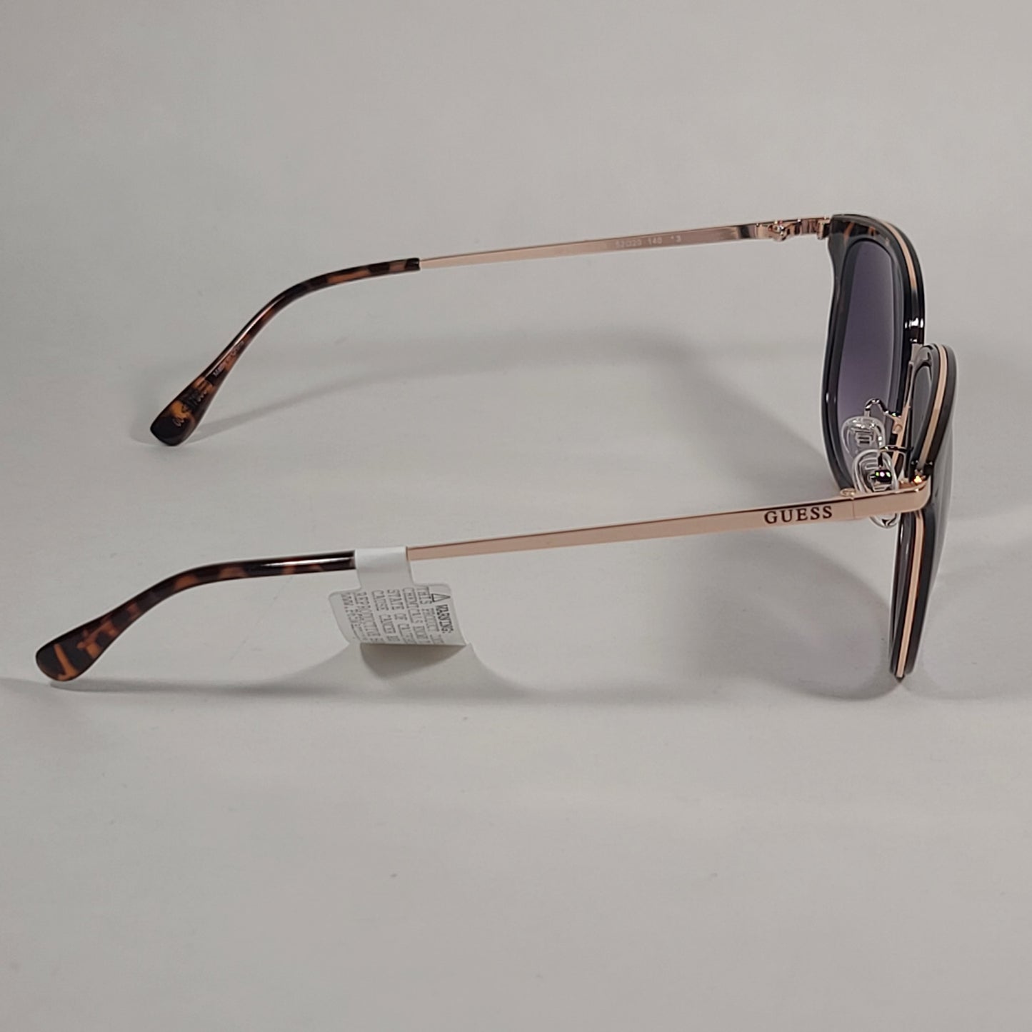 Guess Designer Sunglasses Brown Tortoise And Gold Frame Gray Smoke Gradient Lens GF0379 52B - Sunglasses