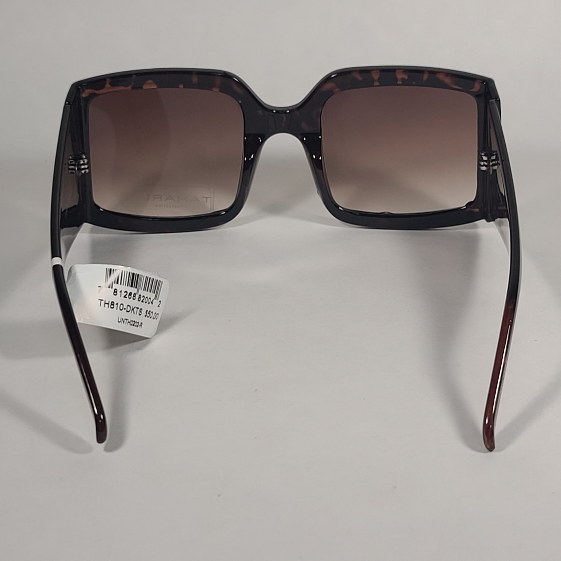 Tahari Oversize Square Sunglasses Dark Brown Tortoise Brown Gradient TH810 DKTS - Sunglasses