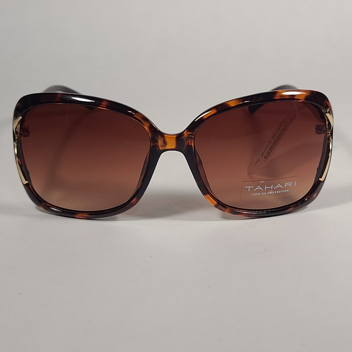 Tahari Butterfly Sunglasses Brown Tortoise Gold Frame Brown Gradient Lens TH776 TS - Sunglasses