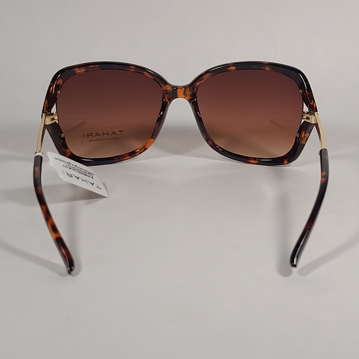 Tahari Butterfly Sunglasses Brown Tortoise Gold Frame Brown Gradient Lens TH776 TS - Sunglasses