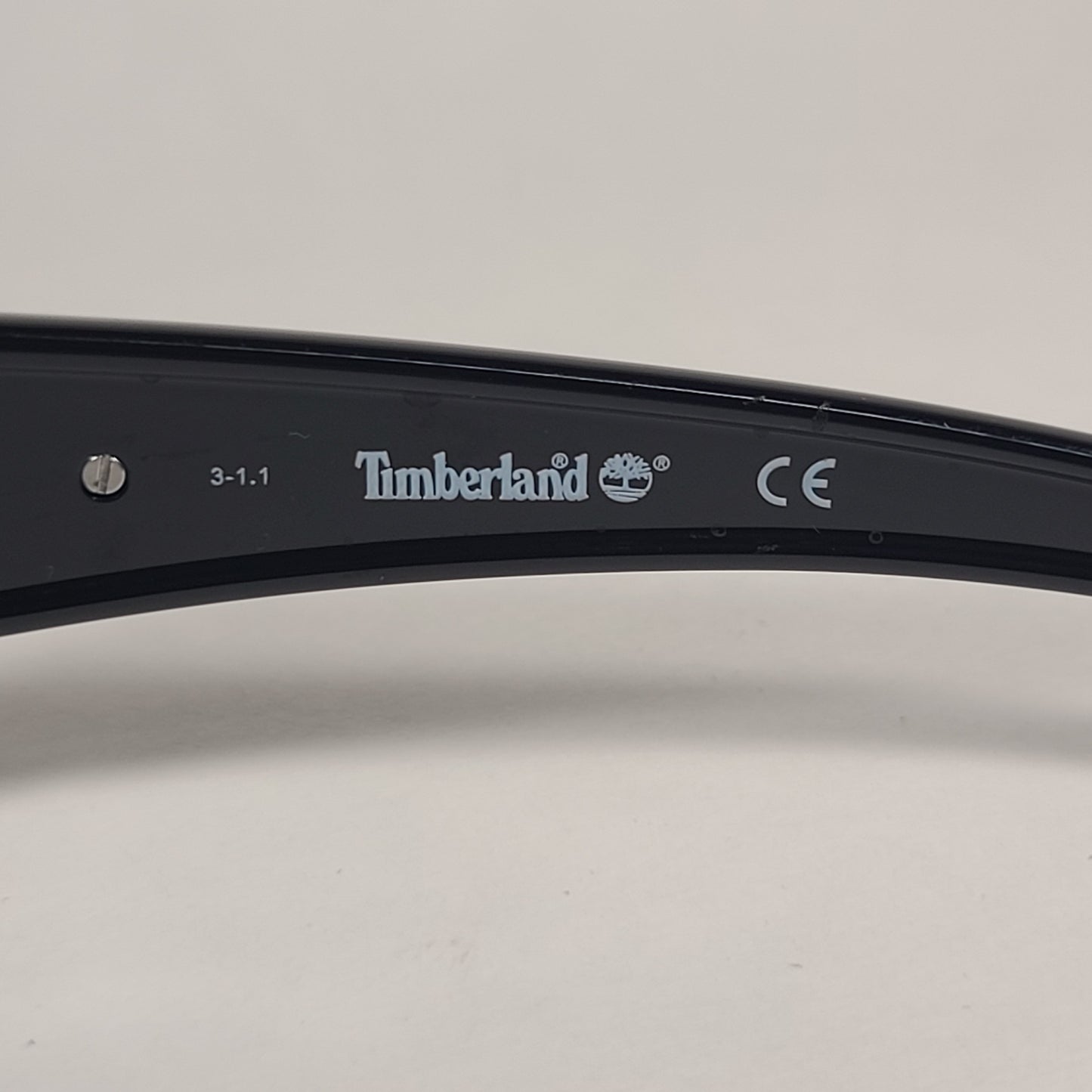 Timberland Wrap Sunglasses Shiny Black Frame Green Lens TB7127 01N - Sunglasses