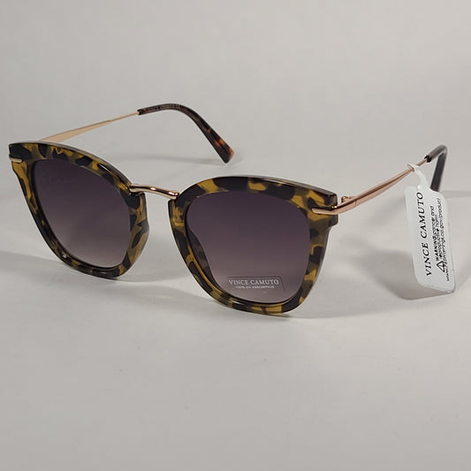 Vince Camuto Cat Eye Sunglasses Yellow Tortoise And Gold Frame Gradient Lens VC898 TY - Sunglasses