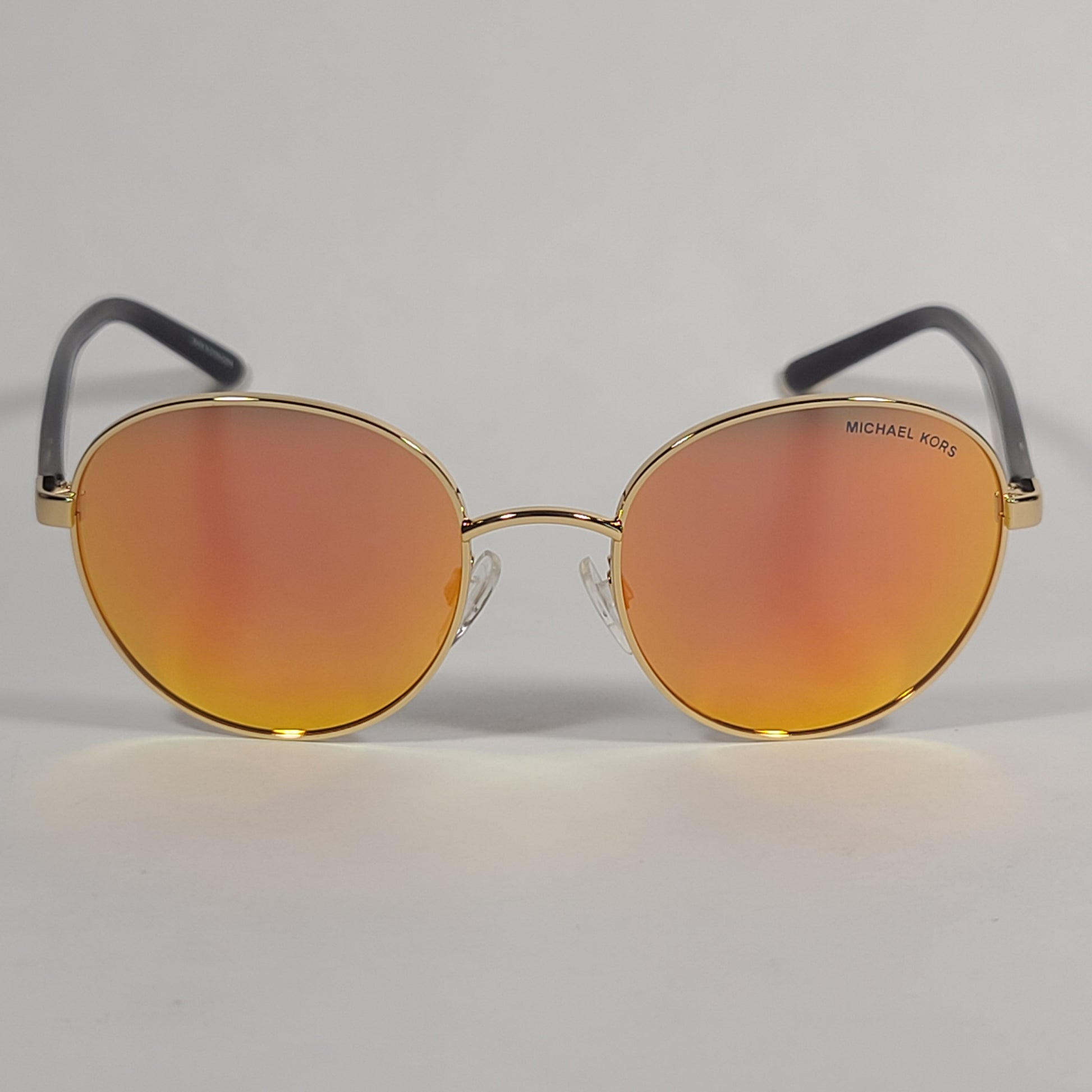 Michael Kors Sadie III Round Sunglasses Tortoise Frame Orange Mirror Lens MK1007 10246Q - Sunglasses