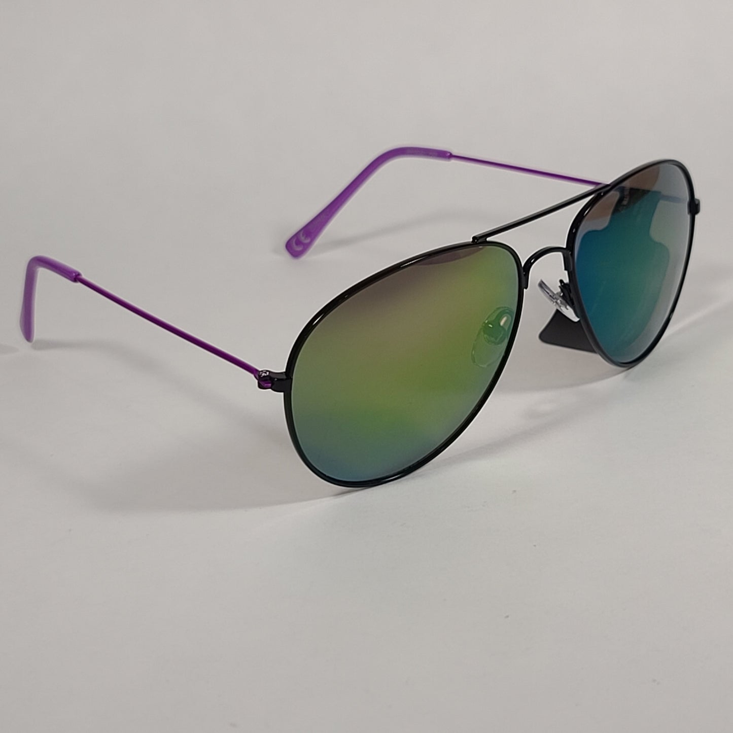 Steve Madden Women’s Aviator Sunglasses Purple Multi Color Mirror SM492201 PRP - Sunglasses