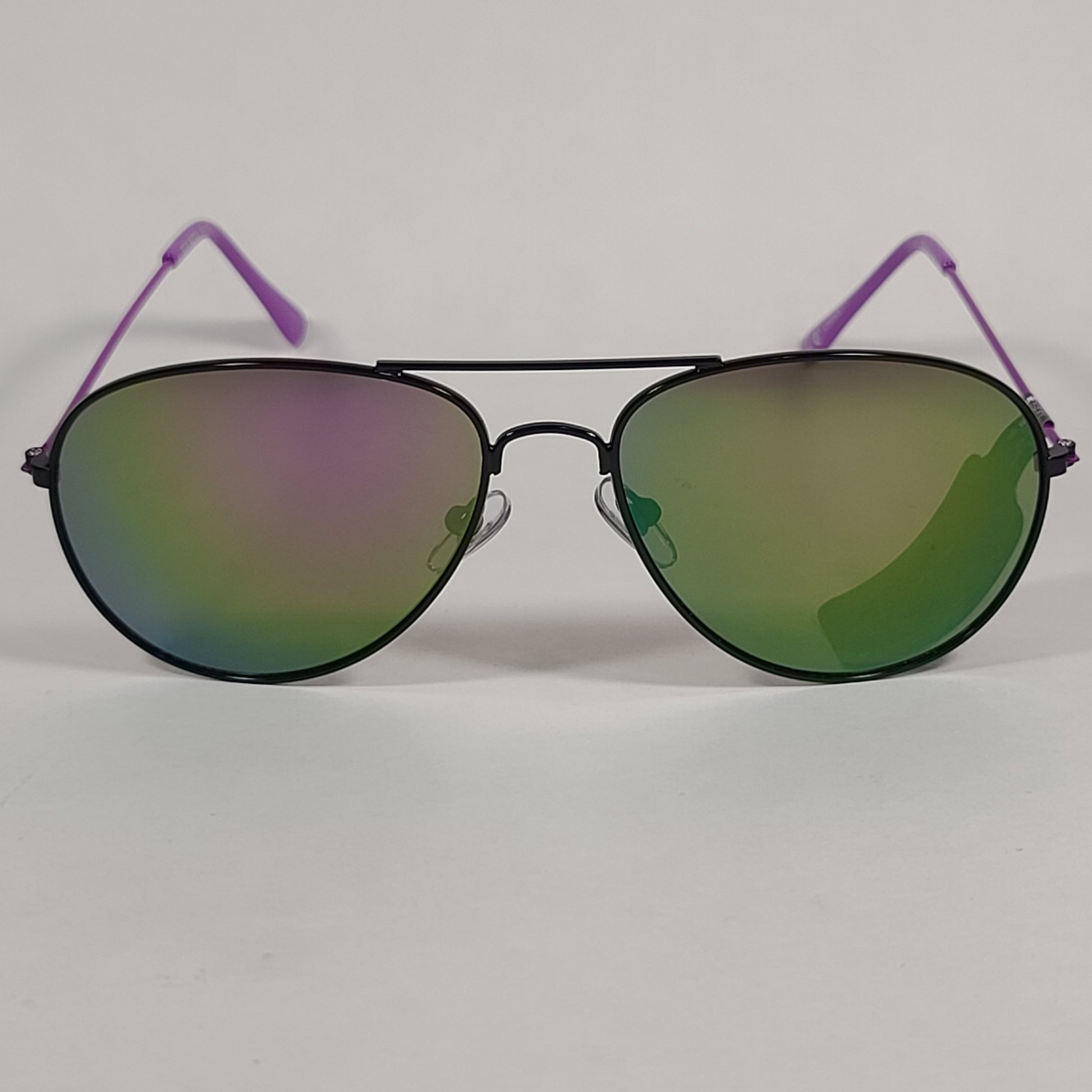 Steve Madden Women’s Aviator Sunglasses Purple Multi Color Mirror SM492201 PRP - Sunglasses