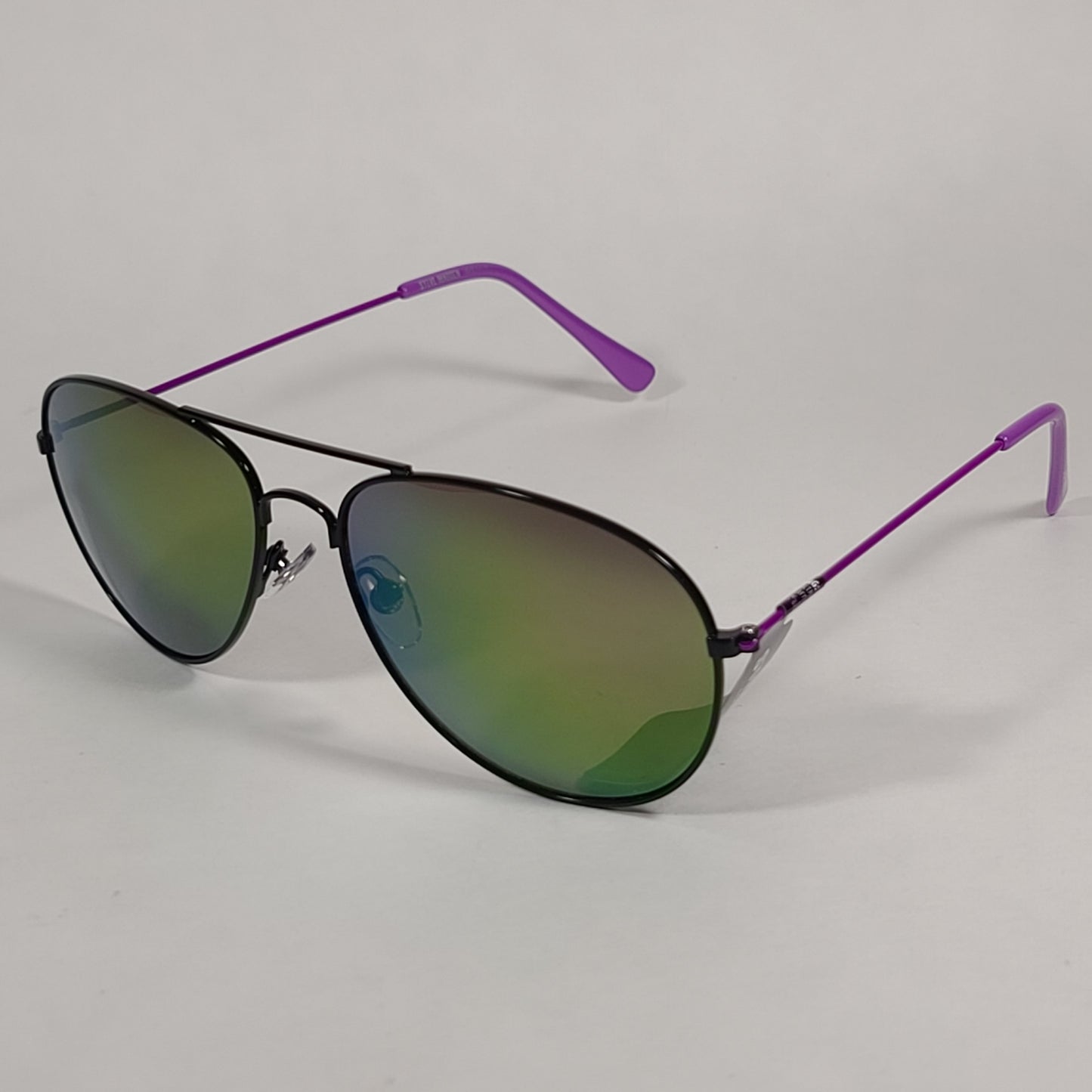 Steve Madden Women’s Aviator Sunglasses Purple Multi Color Mirror SM492201 PRP - Sunglasses