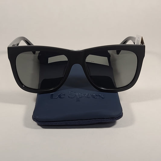 Le Specs High Hopes Square Sunglasses Matte Black Frame Gray Green Tinted Lens LSP2002226 MATTE BLACK - Sunglasses