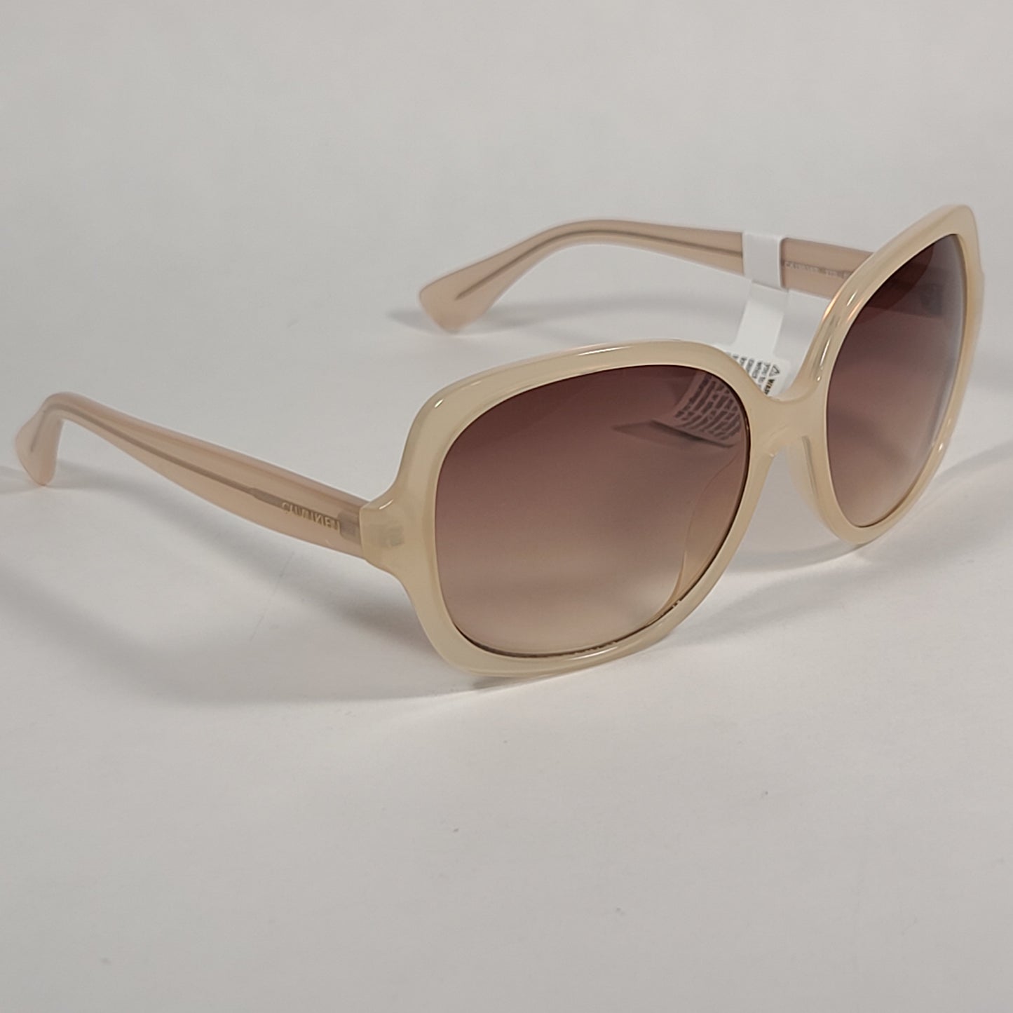 Calvin Klein Oversize Sunglasses CK19538S 270 Beige Nude Frame Brown Gradient Lens - Sunglasses