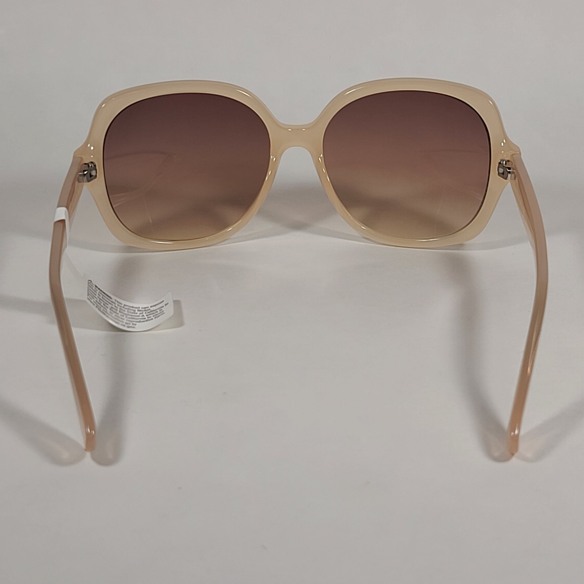 Calvin Klein Oversize Sunglasses CK19538S 270 Beige Nude Frame Brown Gradient Lens - Sunglasses