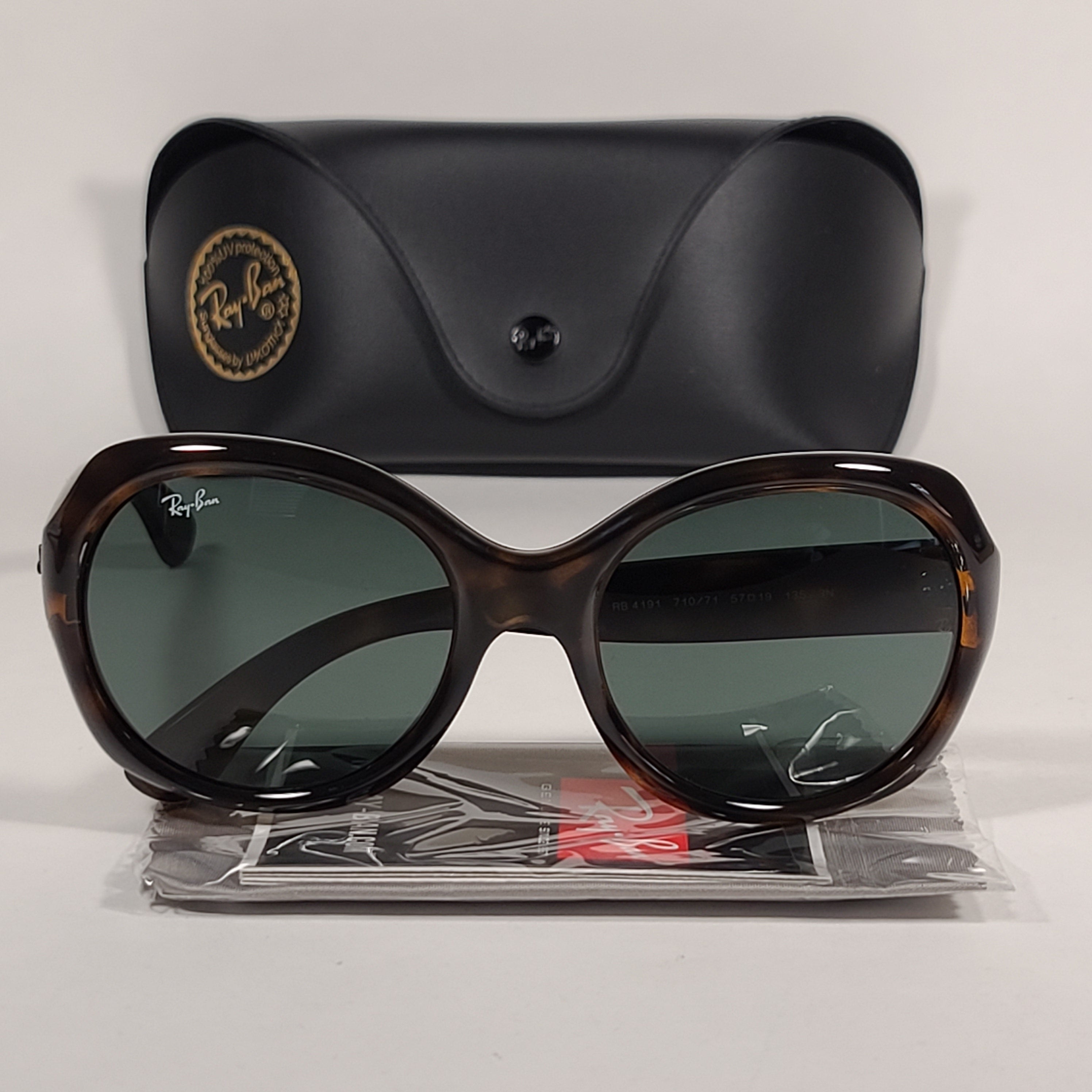 Ray Ban Highstreet Round Sunglasses Brown Havana Nylon Frame Green Len TheSunglassFashion