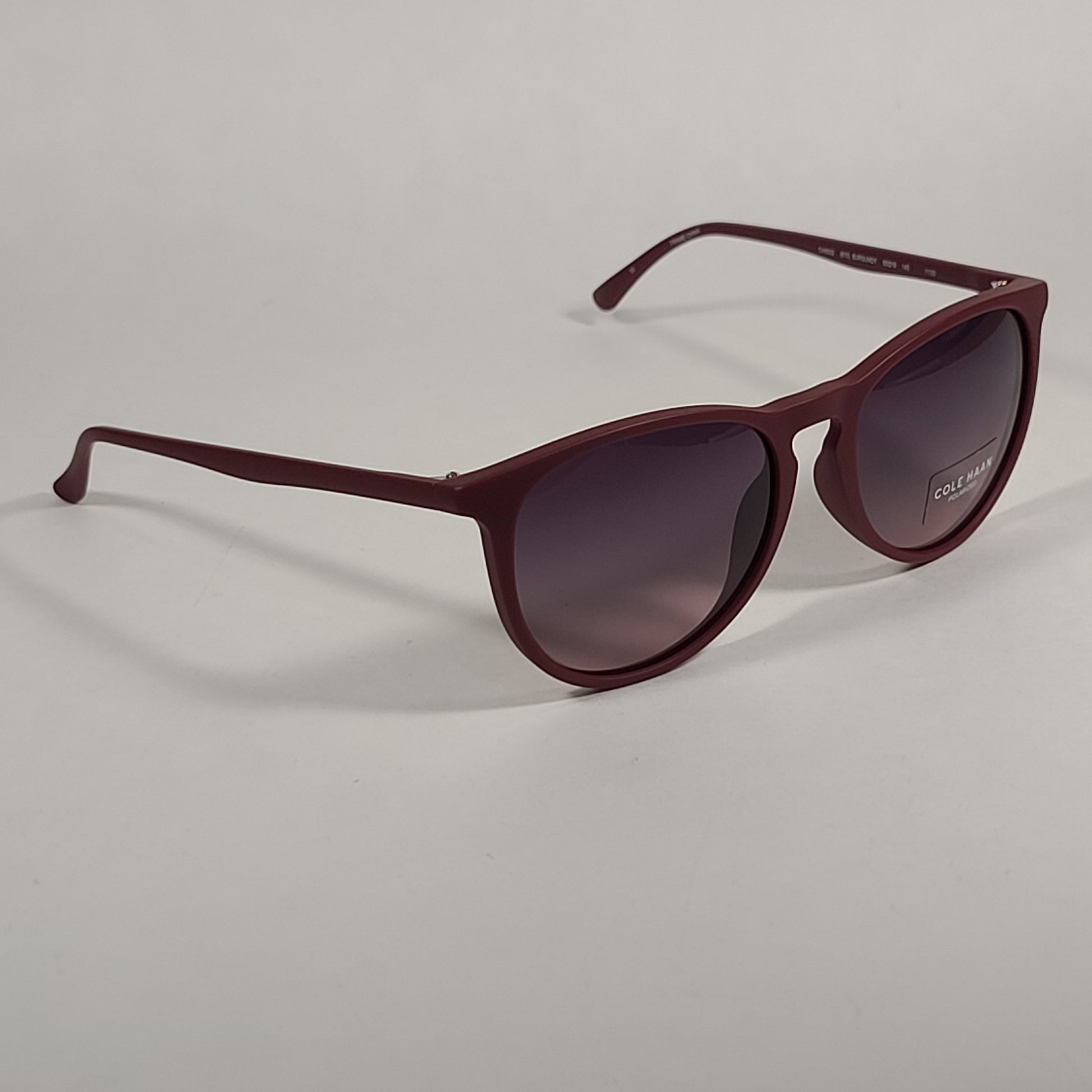 Cole Haan CH8502 610 Polarized Key Hole Sunglasses Matte Burgundy Gradient Lens - Sunglasses