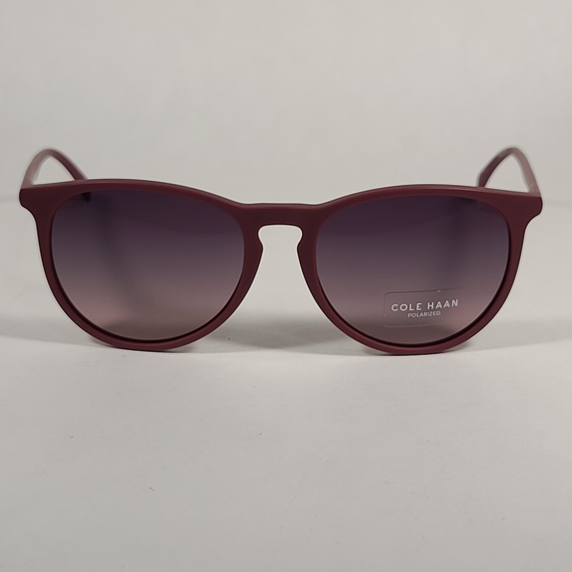 Cole Haan CH8502 610 Polarized Key Hole Sunglasses Matte Burgundy Gradient Lens - Sunglasses