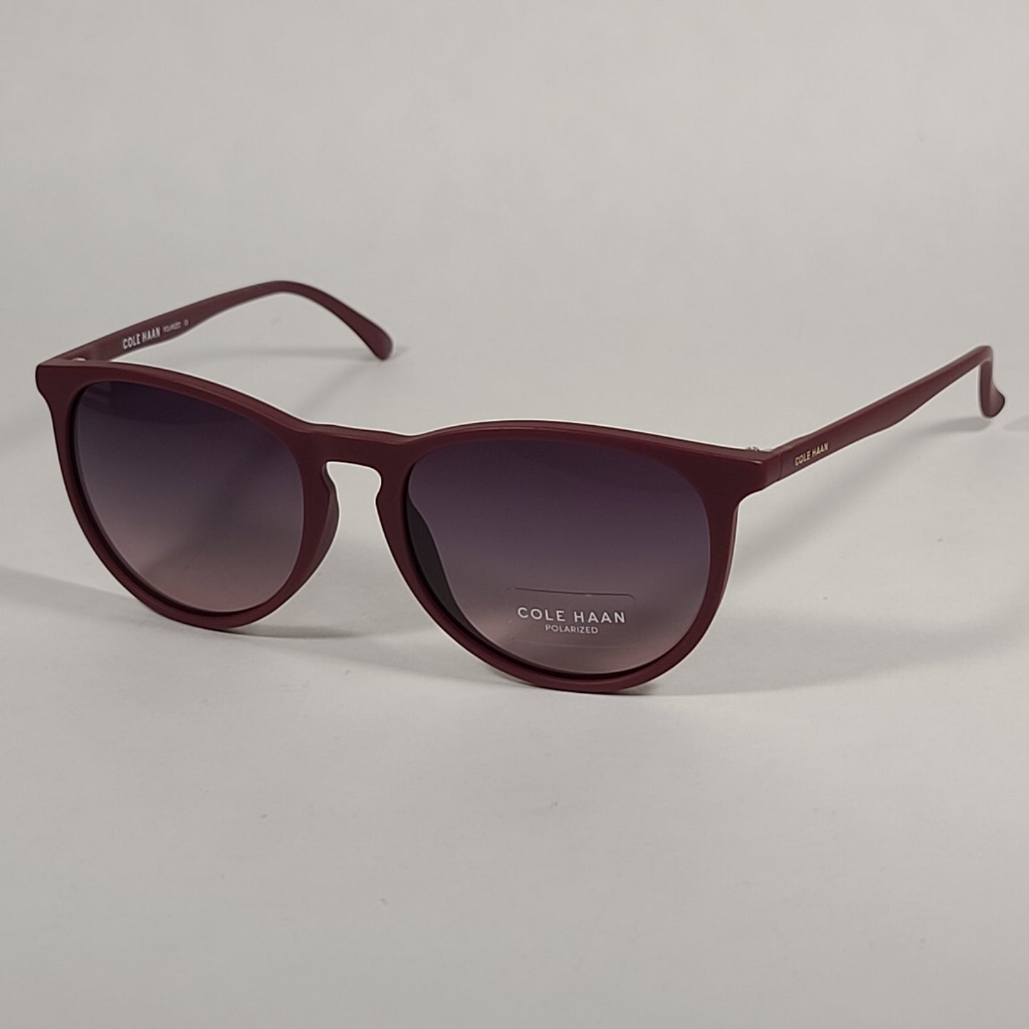 Cole Haan CH8502 610 Polarized Key Hole Sunglasses Matte Burgundy Gradient Lens - Sunglasses