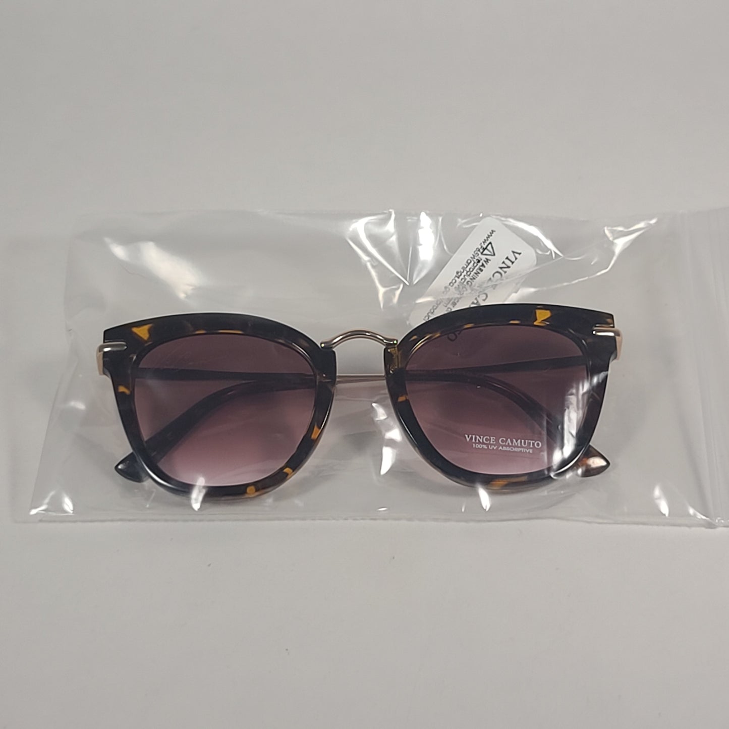 Vince Camuto Cat Eye Sunglasses Brown Tortoise Frame Brown Gradient Lens VC898 TS - Sunglasses