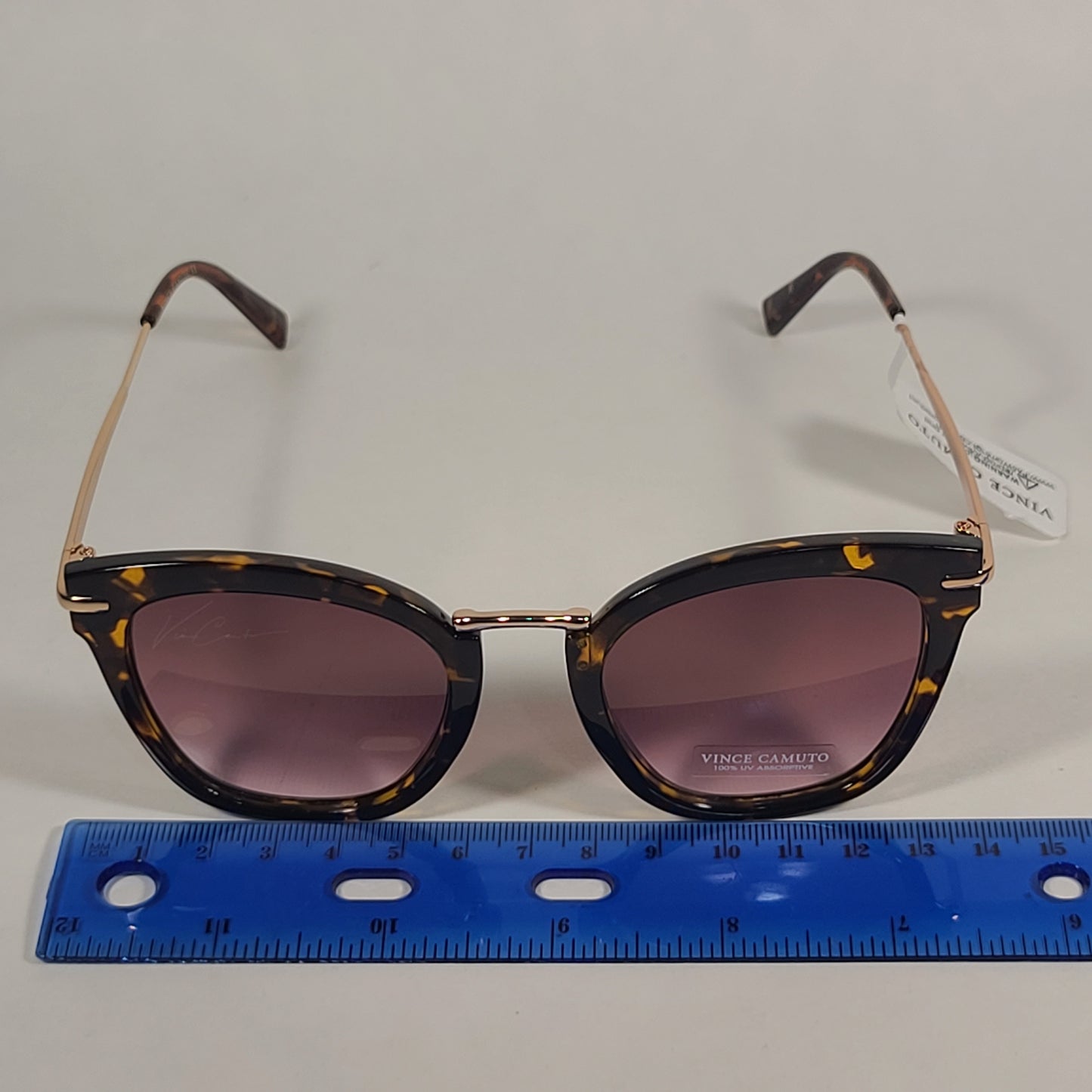 Vince Camuto Cat Eye Sunglasses Brown Tortoise Frame Brown Gradient Lens VC898 TS - Sunglasses