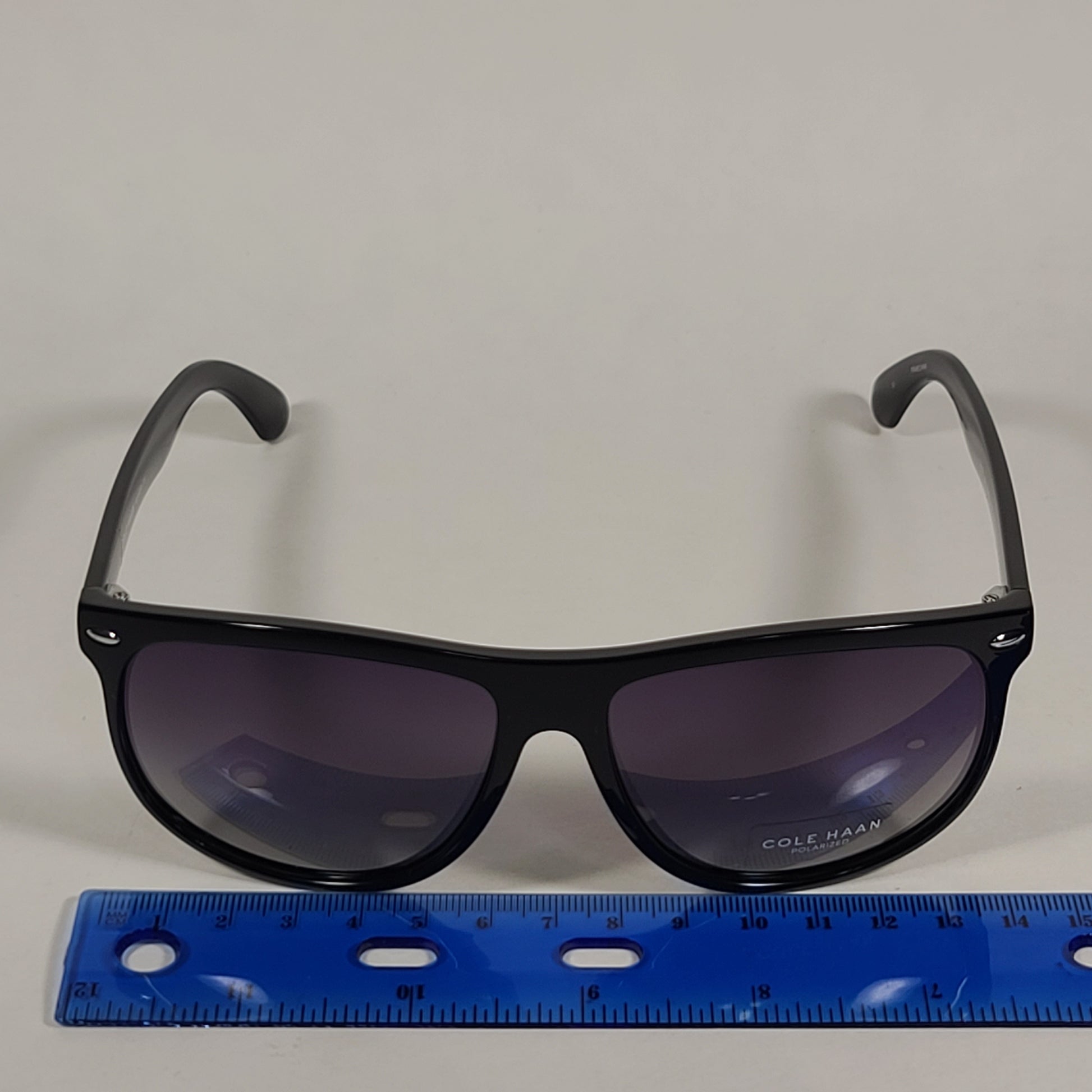 Cole Haan CH8506 001 Polarized Sport Sunglasses Shiny Black Smoke Lens - Sunglasses