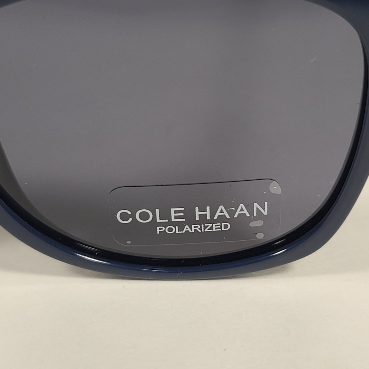 Cole Haan CH8010 414 Polarized Club Sunglasses Navy Blue And Silver Frame Gray Lens - Sunglasses