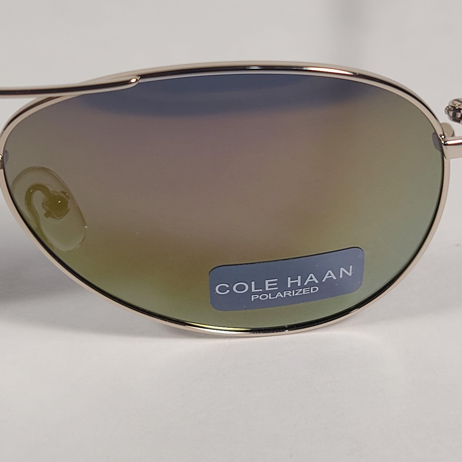 Cole Haan Aviator Polarized Sunglasses Rose Gold Purple Mirror Lens CH7032 771 ROSE GOLD WITH PURPLE FLASH - Sunglasses