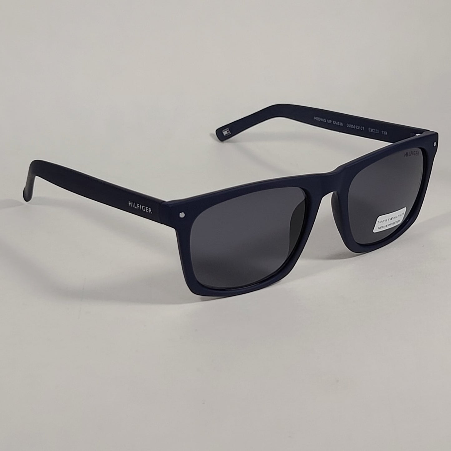 Tommy Hilfiger Hedwig Square Sunglasses Matte Dark Navy Blue Gray Lens HEDWIG MP OM536 - Sunglasses