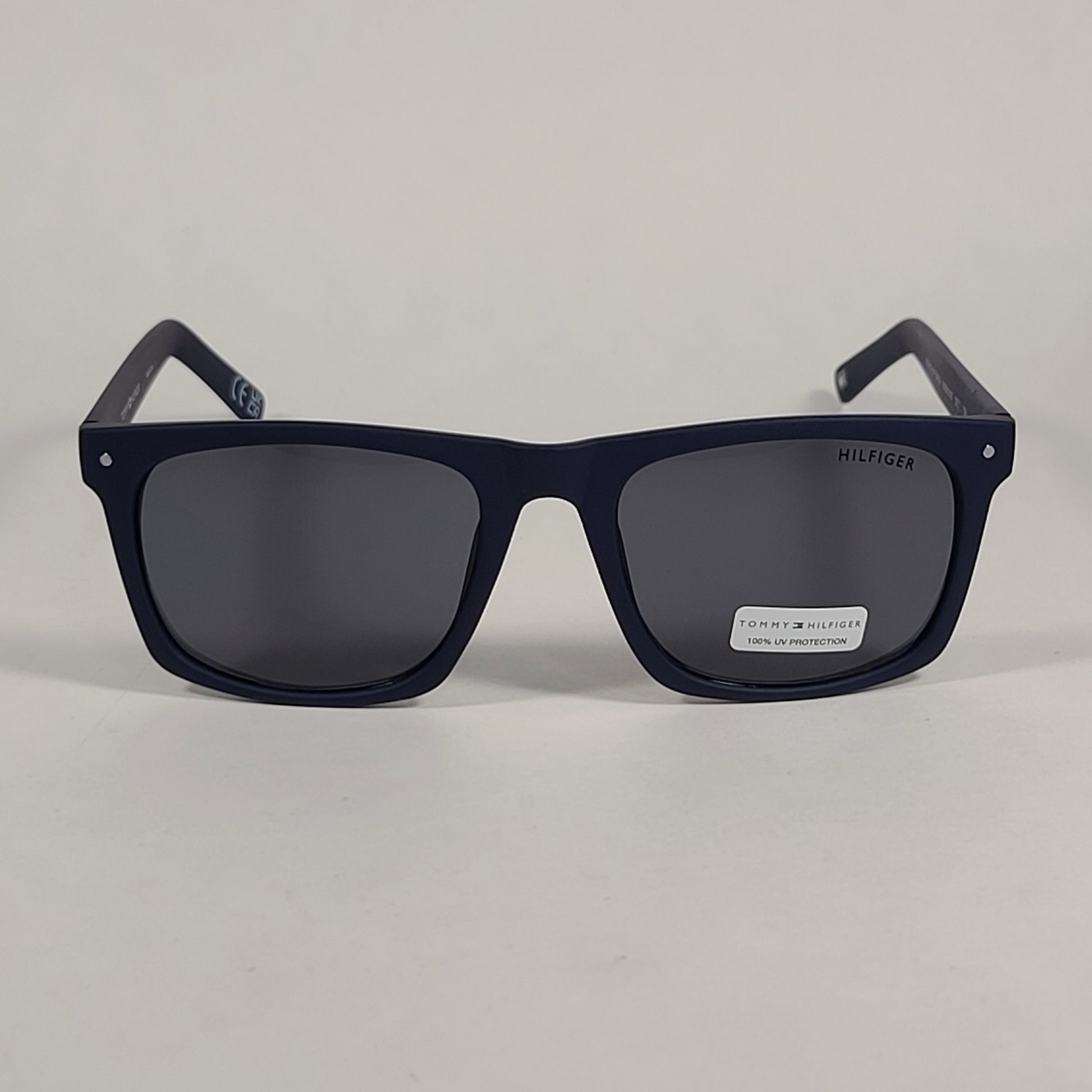 Tommy Hilfiger Hedwig Square Sunglasses Matte Dark Navy Blue Gray Lens HEDWIG MP OM536 - Sunglasses