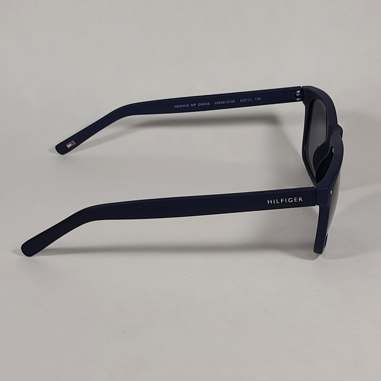 Tommy Hilfiger Hedwig Square Sunglasses Matte Dark Navy Blue Gray Lens HEDWIG MP OM536 - Sunglasses