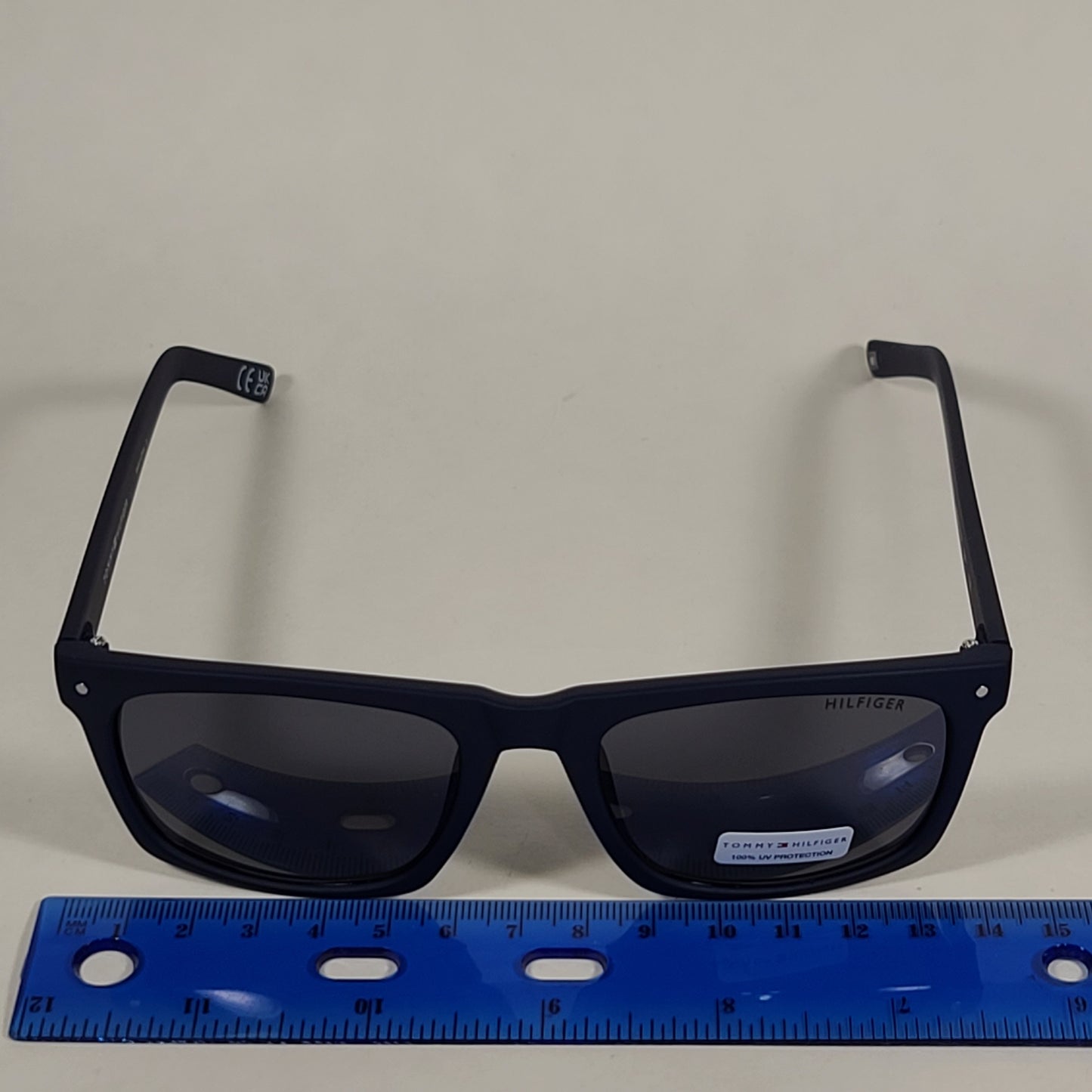 Tommy Hilfiger Hedwig Square Sunglasses Matte Dark Navy Blue Gray Lens HEDWIG MP OM536 - Sunglasses