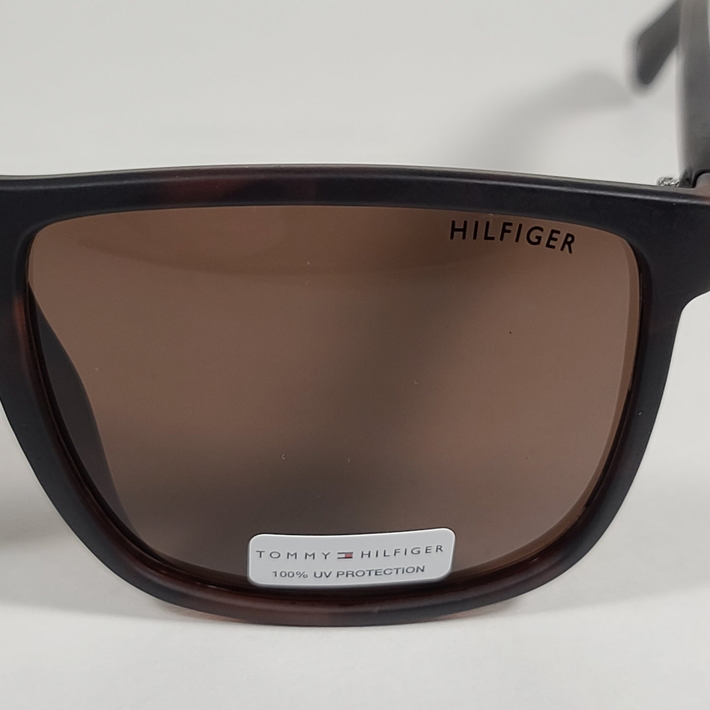 Tommy Hilfiger Parker Square Sunglasses Brown Tortoise Havana Brown Lens PARKER MP OM561 - Sunglasses