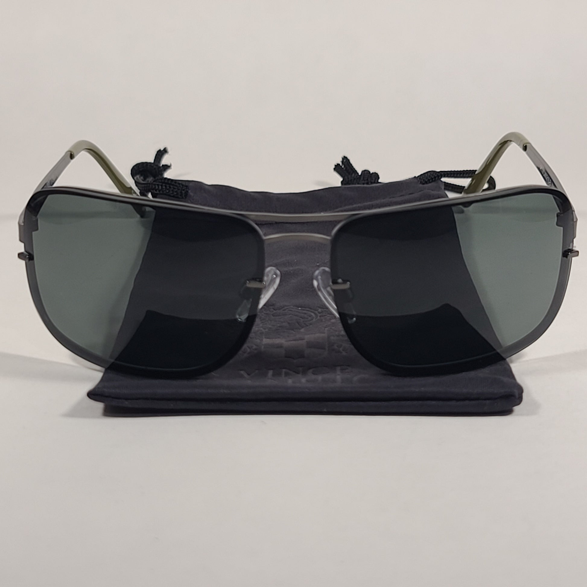 Vince Camuto Rimless Navigator Sunglasses Gunmetal Gray Lens VM605 GUN - Sunglasses