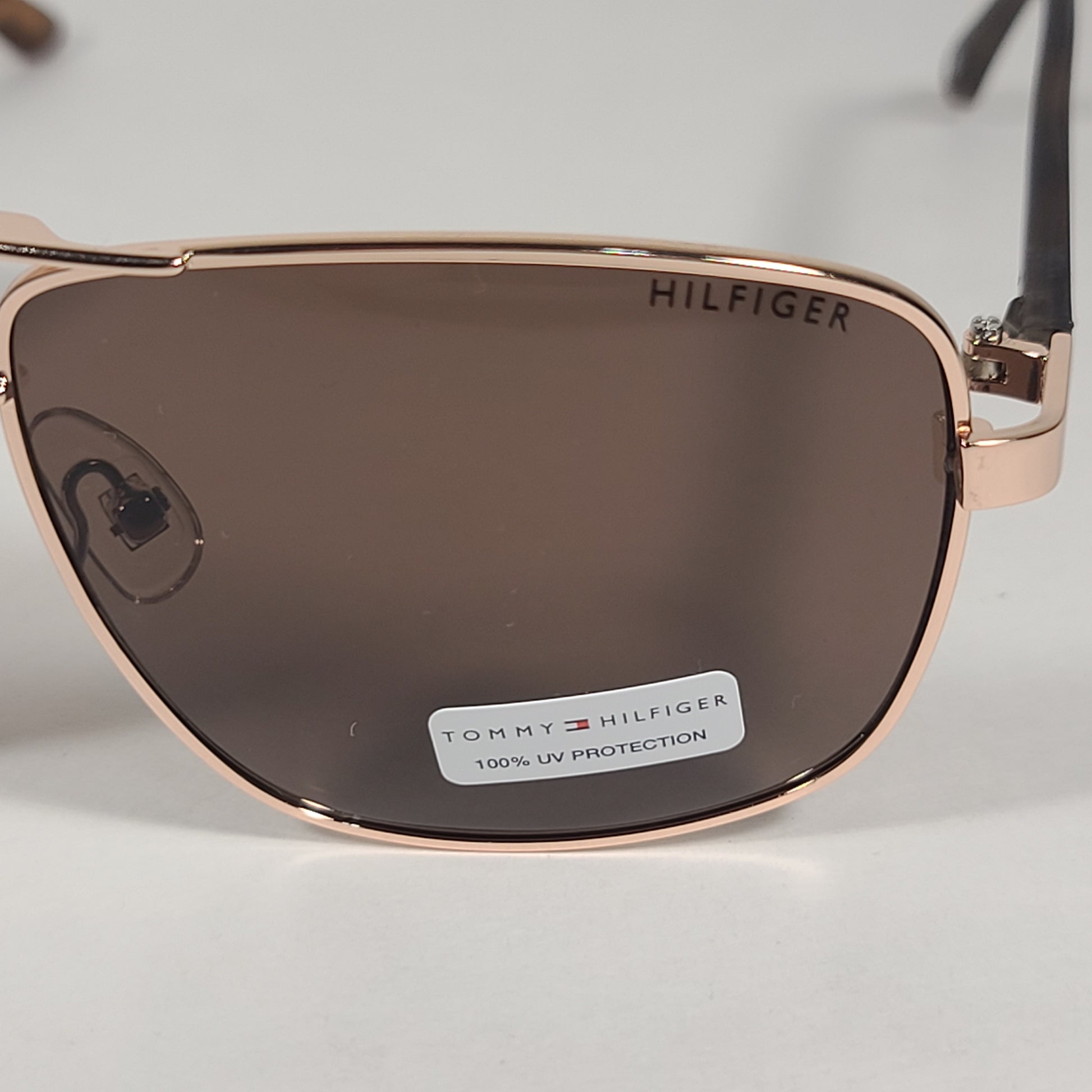 Tommy Hilfiger Percy Navigator Sunglasses Gold Brown Tortoise Frame Brown Lens PERCY MM OM528 - Sunglasses