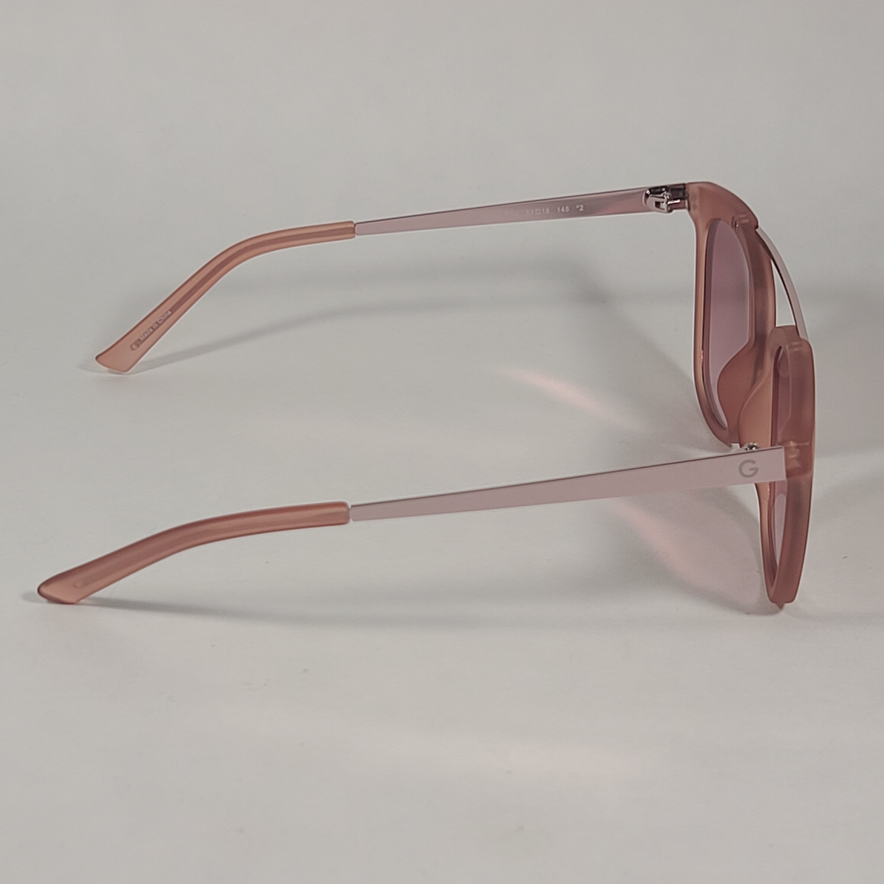 G By Guess Sunglasses Rose Gold And Pink Frame Pink Mirror Lens