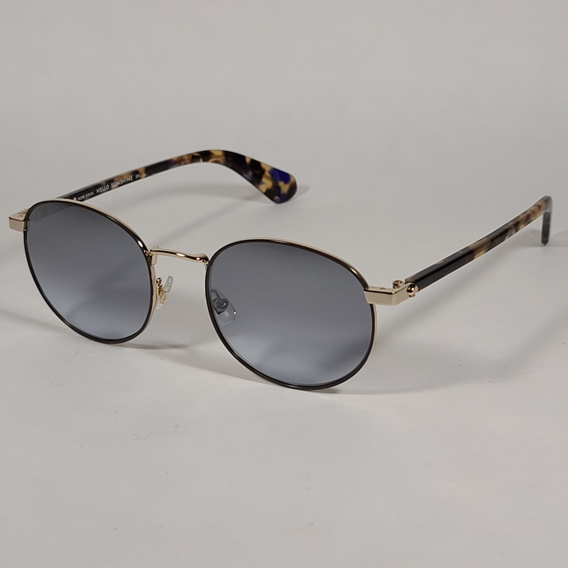 Kate Spade Adelais Pilot Sunglasses Brown Blue Tortoise Frame Gray Lens ADELAIS/S WR9GO - Sunglasses