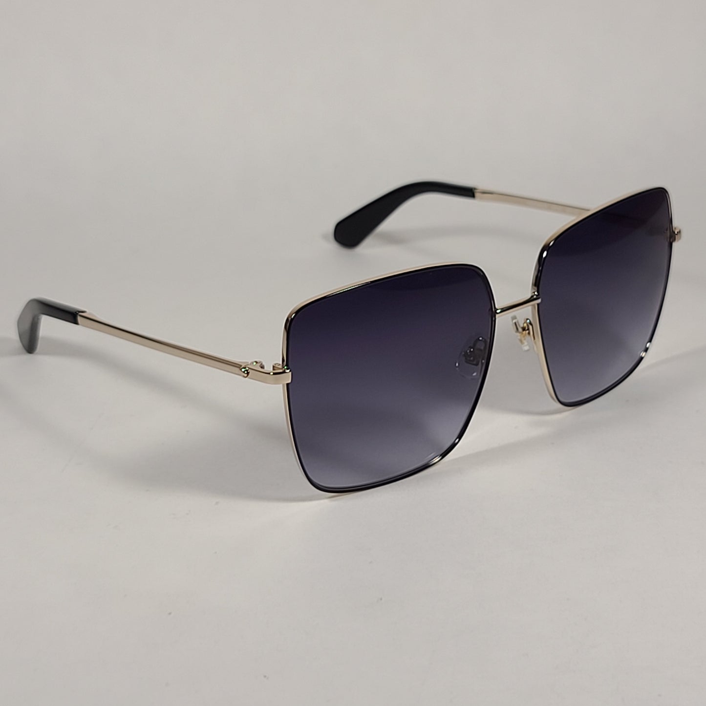 Kate Spade Fenton Square Sunglasses Gold Black Frame Gray Gradient Lens FENTON/S 8079O - Sunglasses