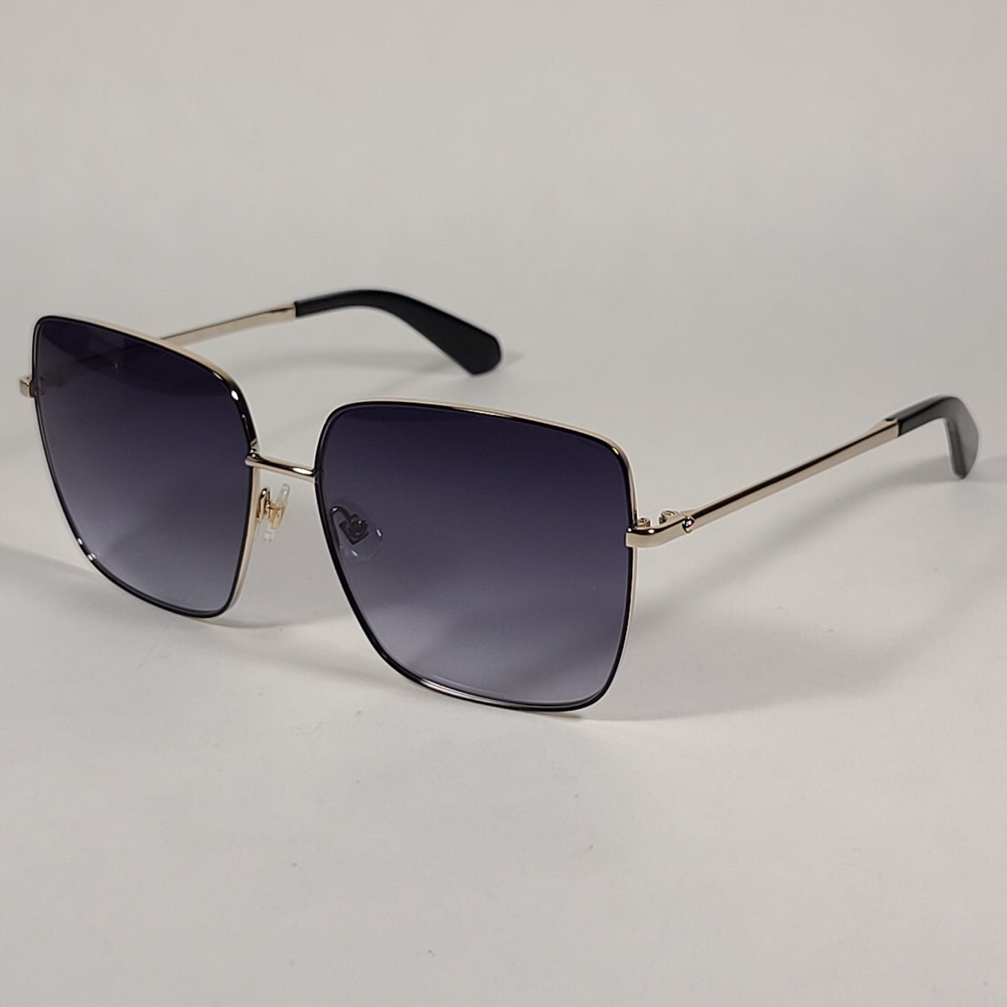 Kate Spade Fenton Square Sunglasses Gold Black Frame Gray Gradient Lens FENTON/S 8079O - Sunglasses