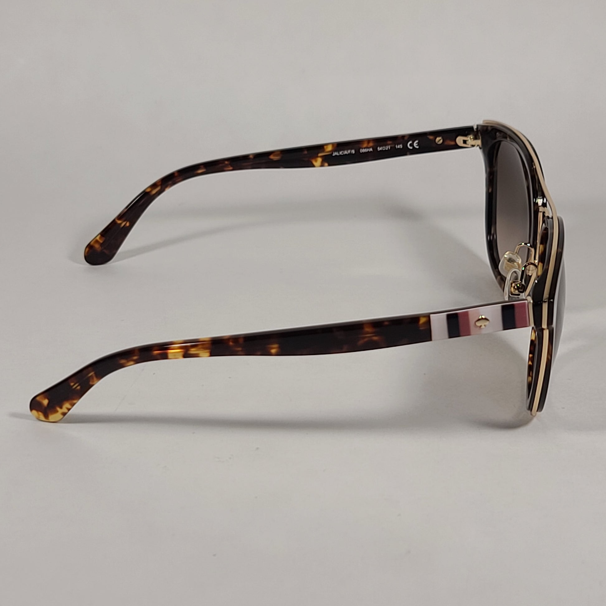 Kate Spade JALICIA/F/S 086HAFull Rim Sunglasses Dark Havana Brown And Gold Frame Brown Gradient Lenses - Sunglasses