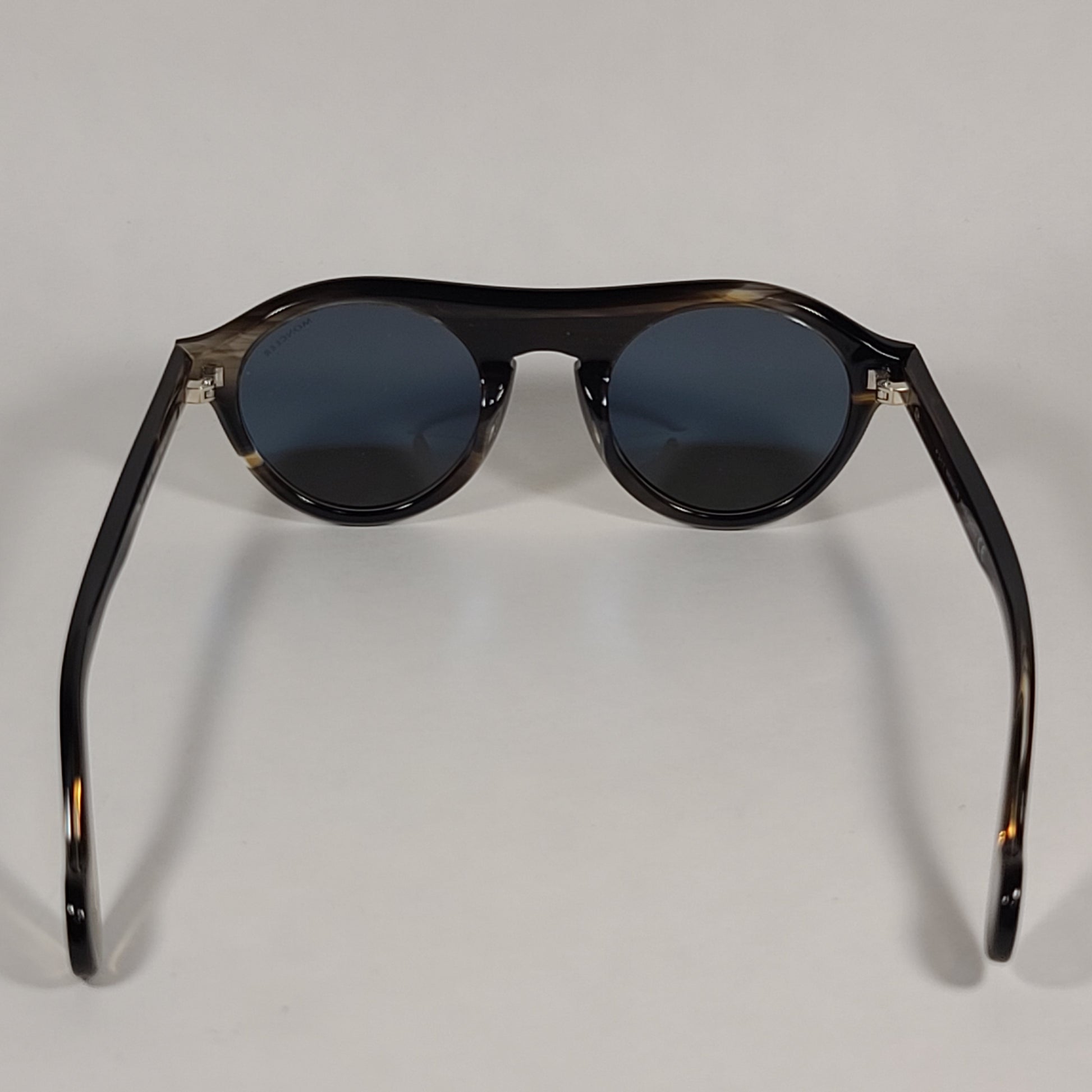 Moncler Round Pilot Sunglasses Dark Brown Frame Gray Lens ML0039 96A - Sunglasses