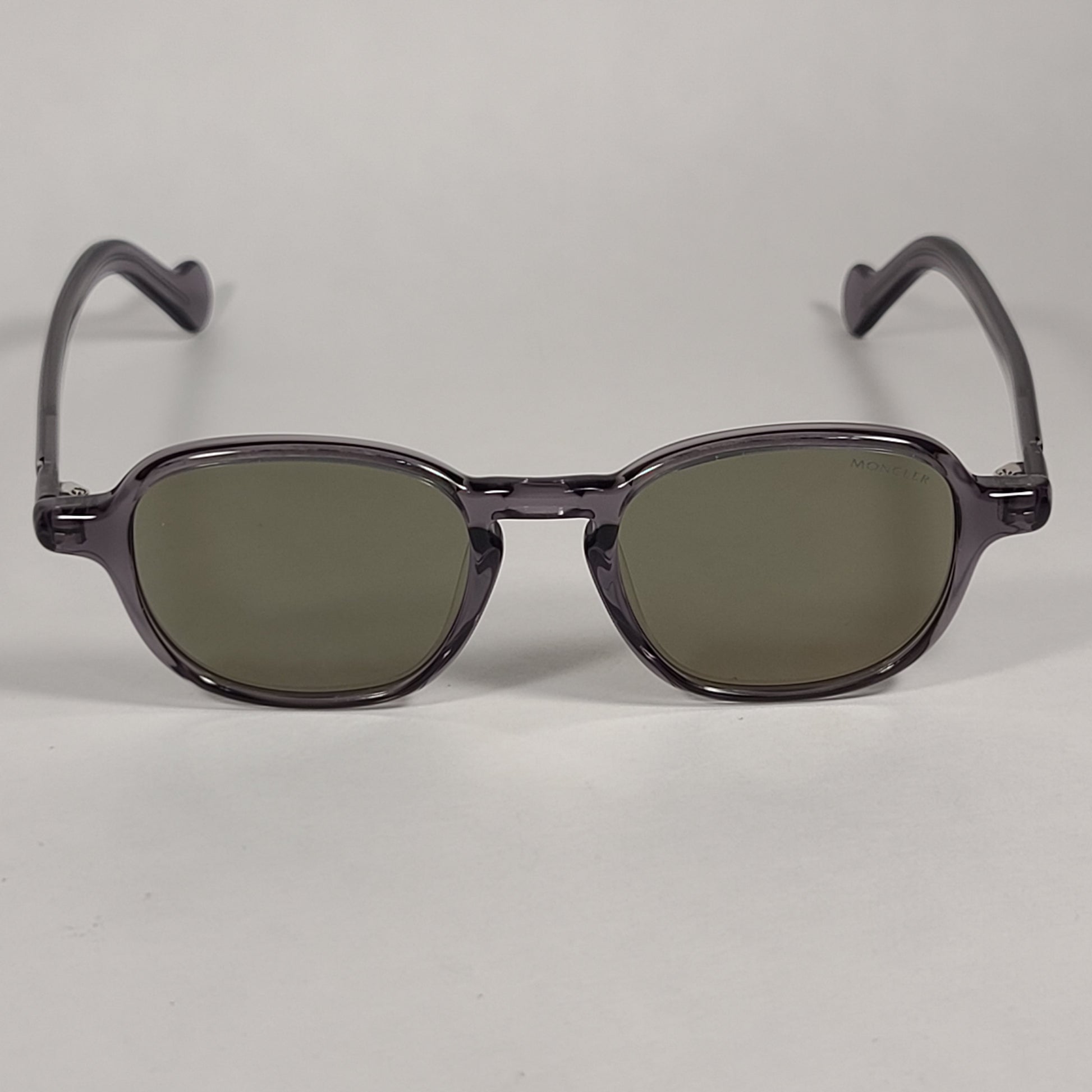 Moncler Keyhole Sunglasses Gray Crystal Frame Gold Flash Lens ML0061 20C - Sunglasses