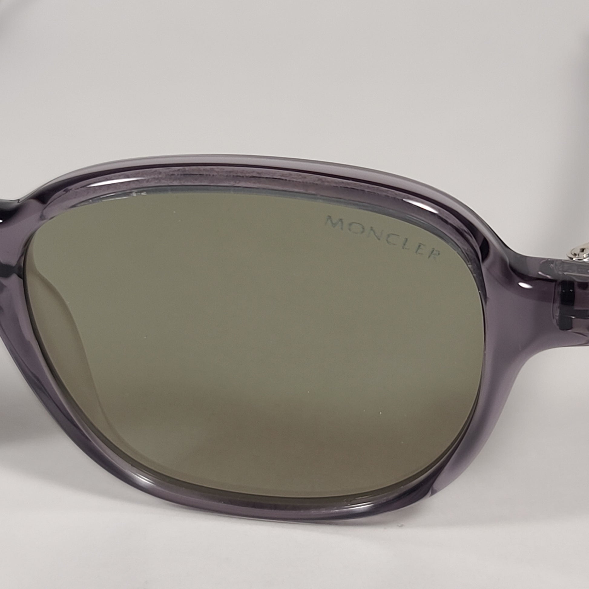 Moncler Keyhole Sunglasses Gray Crystal Frame Gold Flash Lens ML0061 20C - Sunglasses