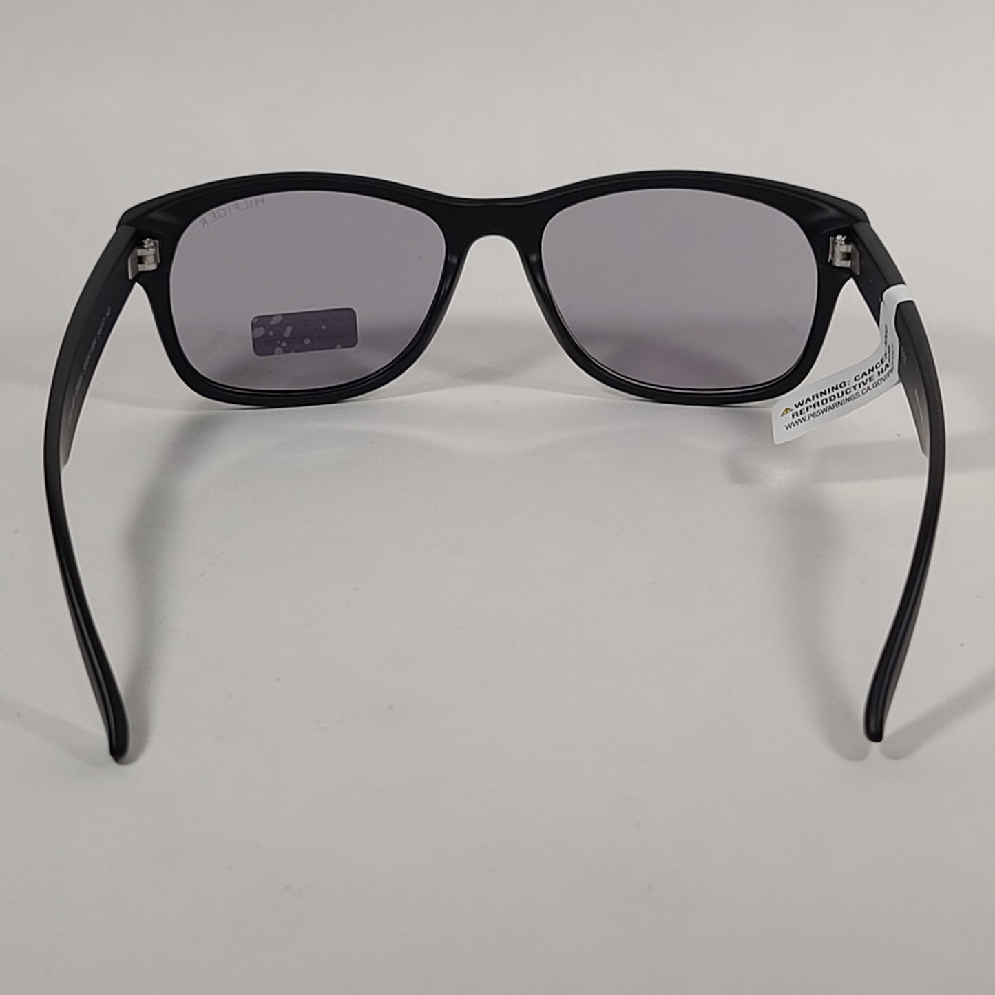 Tommy Hilfiger Leo Square Sunglasses Matte Black Frame Light Gray Lens LEO MP OM304 - Sunglasses