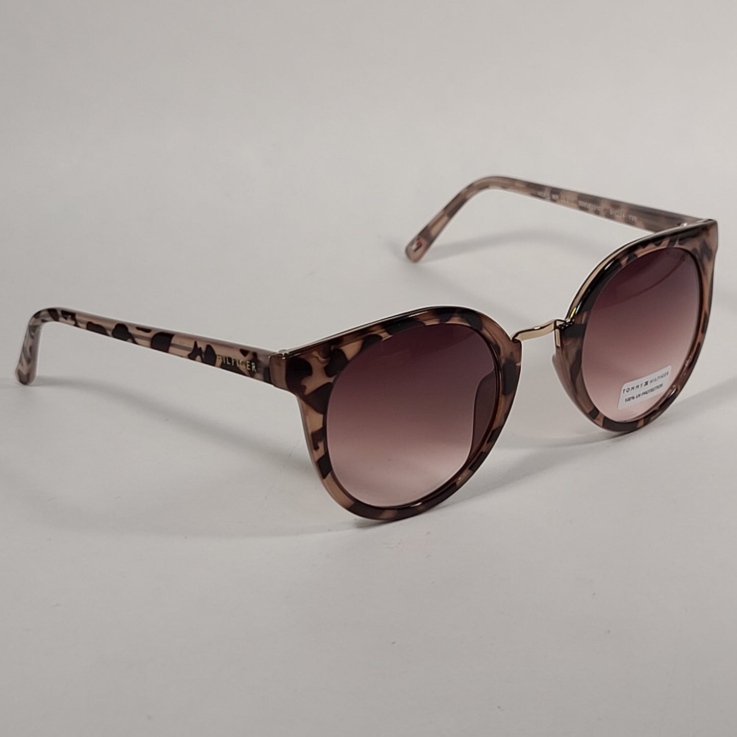 Tommy Hilfiger Hope Round Sunglasses Milk Tortoise Brown Gradient Lens HOPE WP OL511 - Sunglasses