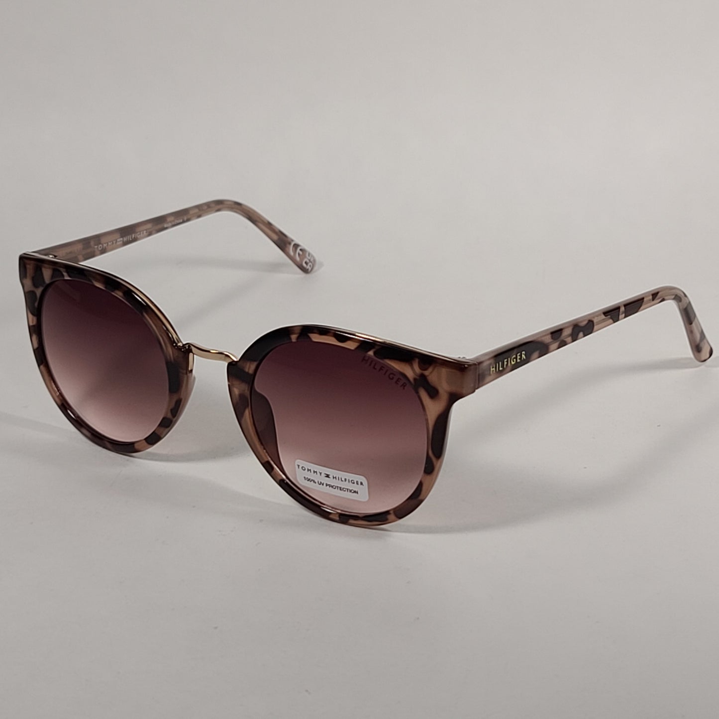 Tommy Hilfiger Hope Round Sunglasses Milk Tortoise Brown Gradient Lens HOPE WP OL511 - Sunglasses