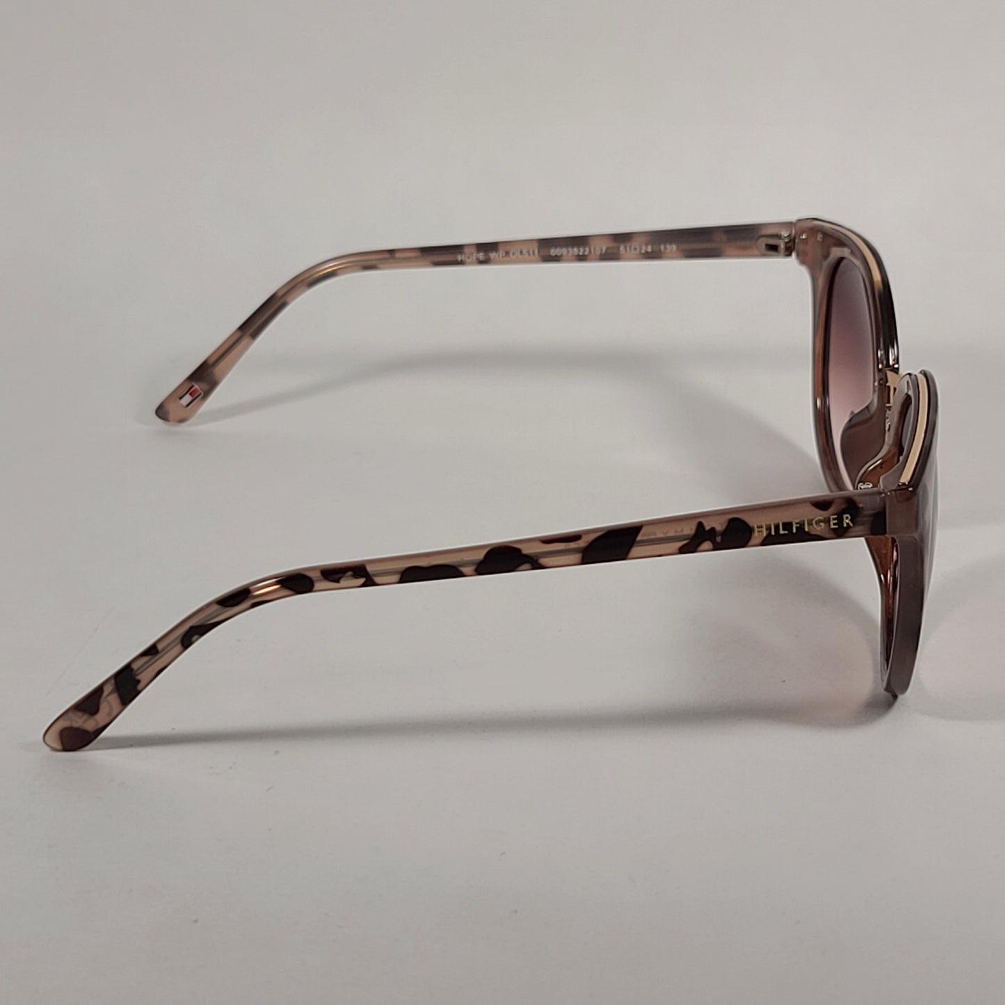 Tommy Hilfiger Hope Round Sunglasses Milk Tortoise Brown Gradient Lens HOPE WP OL511 - Sunglasses