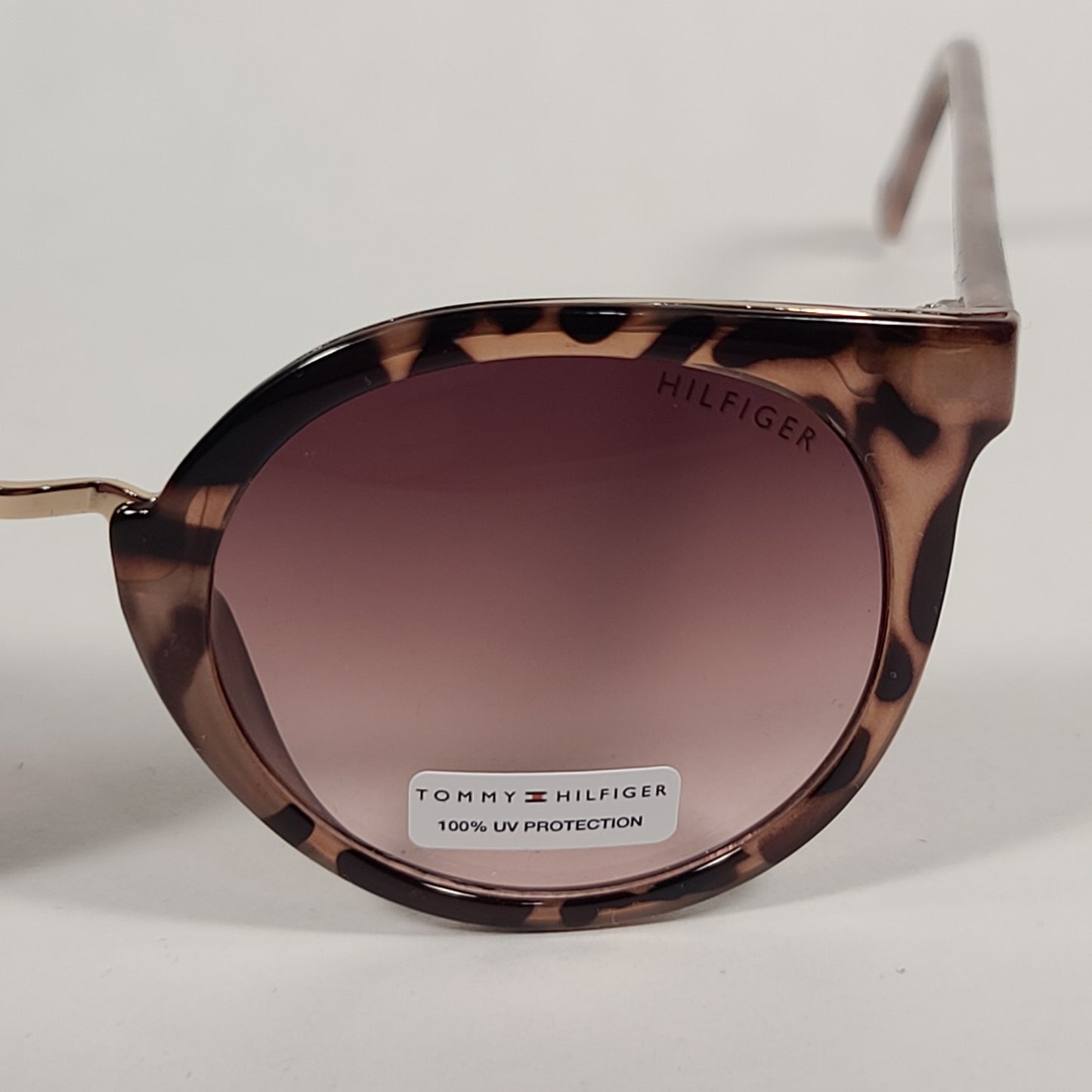 Tommy Hilfiger Hope Round Sunglasses Milk Tortoise Brown Gradient Lens HOPE WP OL511 - Sunglasses